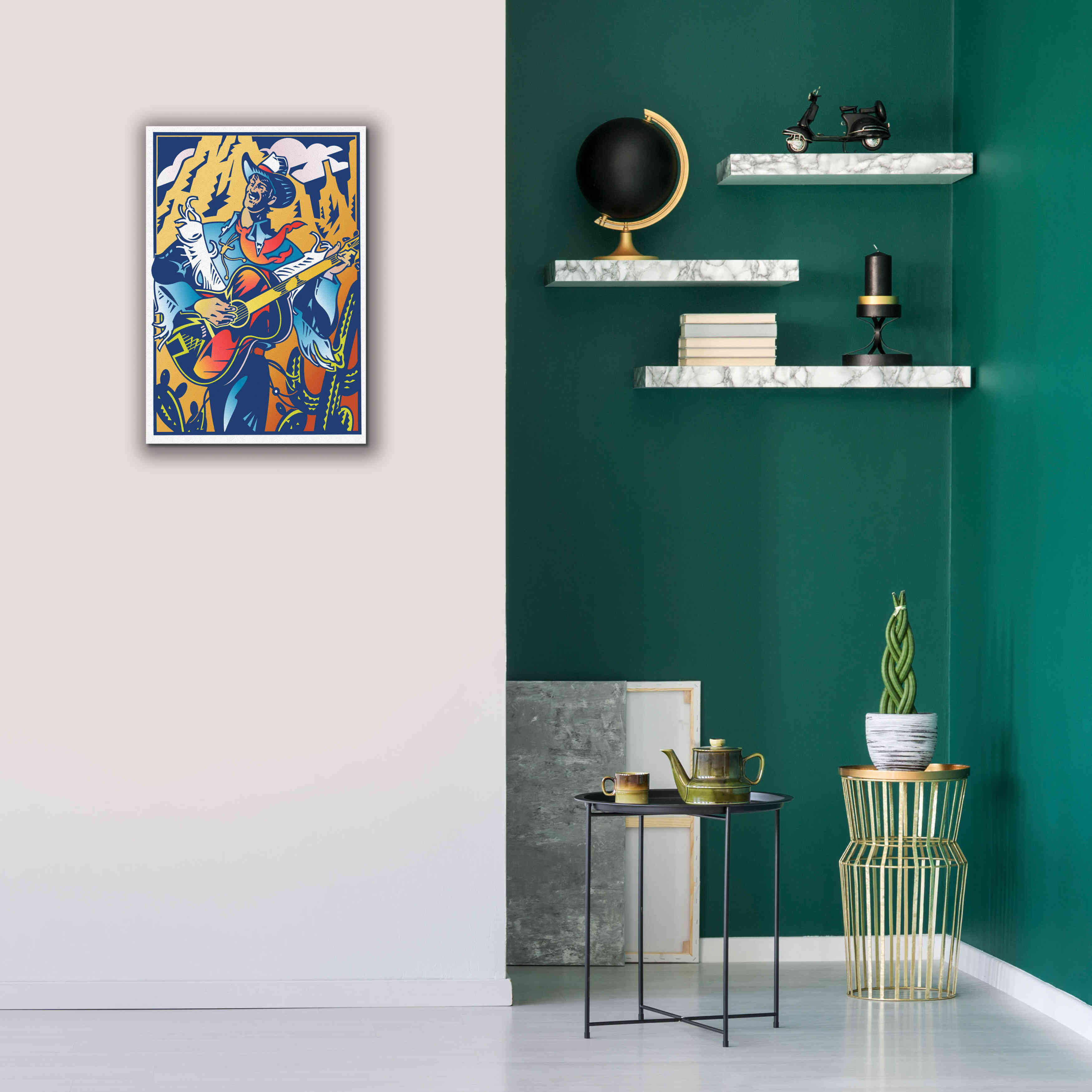 'Singing Cowboy' by David Chestnutt, Giclee Canvas Wall Art,18 x 26