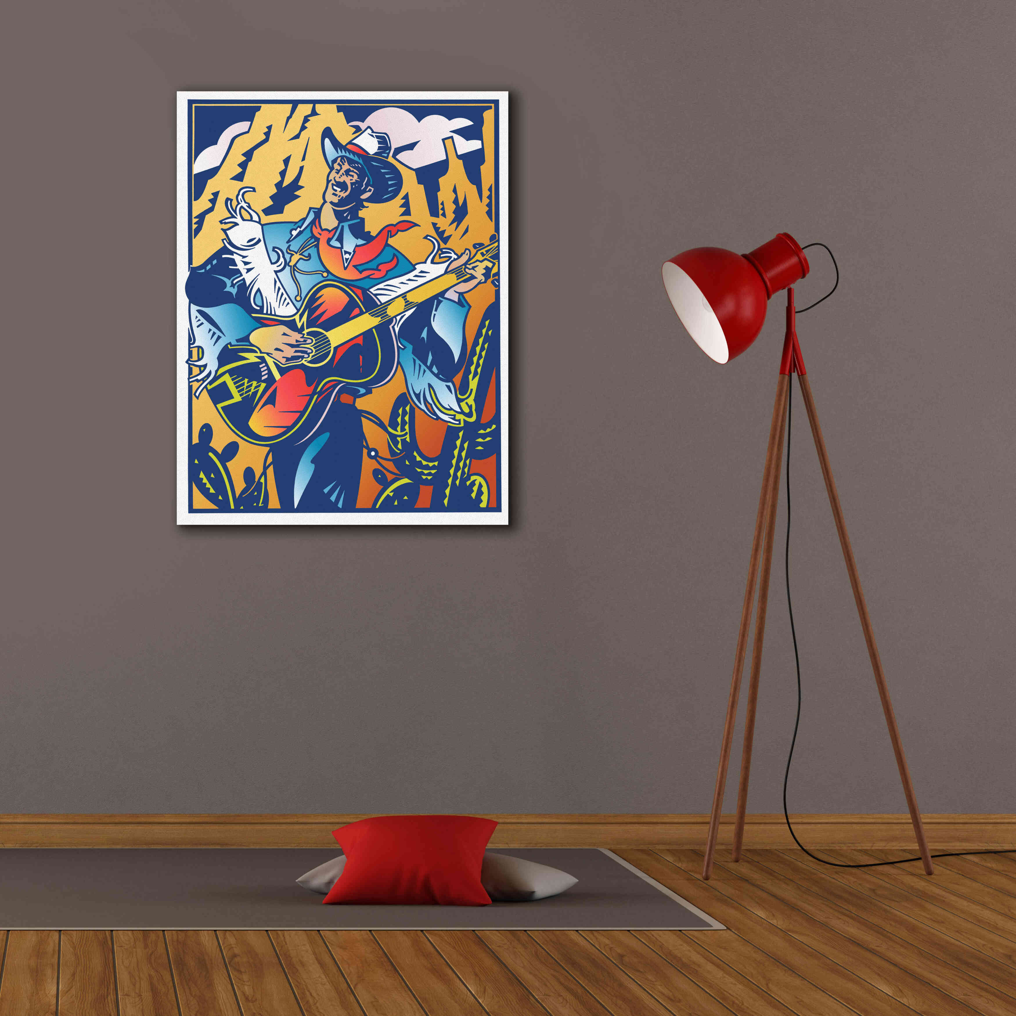 'Singing Cowboy' by David Chestnutt, Giclee Canvas Wall Art,26 x 34