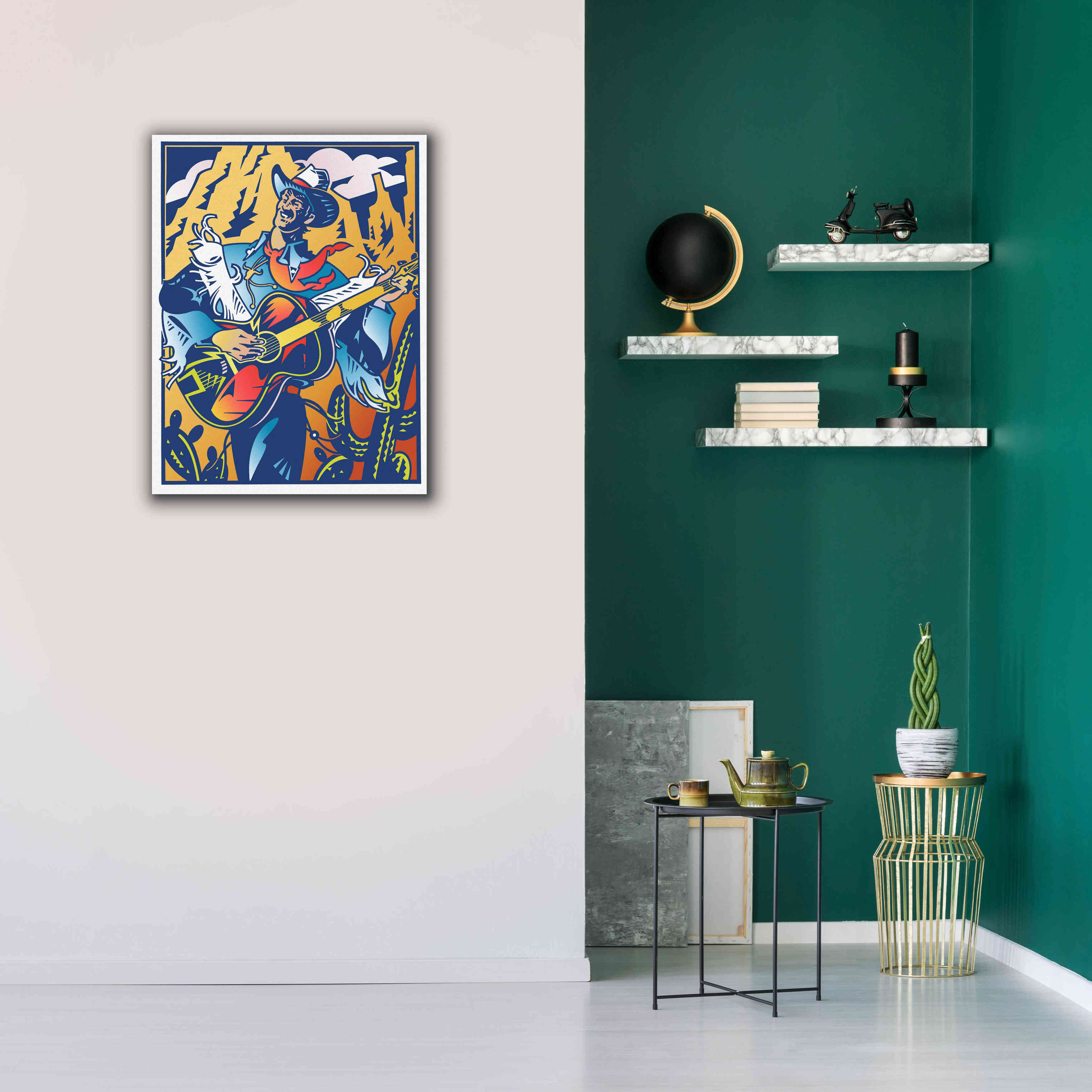'Singing Cowboy' by David Chestnutt, Giclee Canvas Wall Art,26 x 34