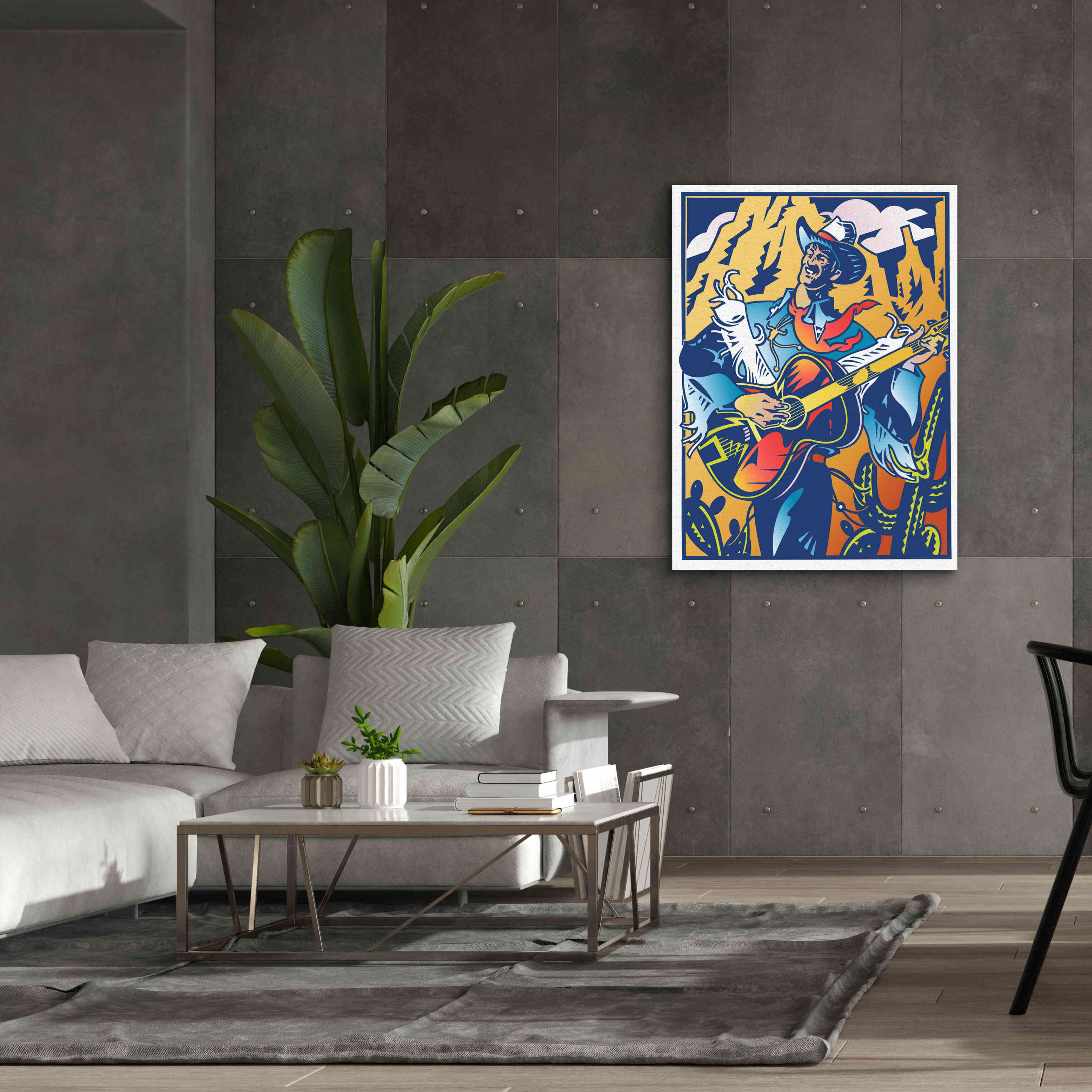 'Singing Cowboy' by David Chestnutt, Giclee Canvas Wall Art,40 x 54