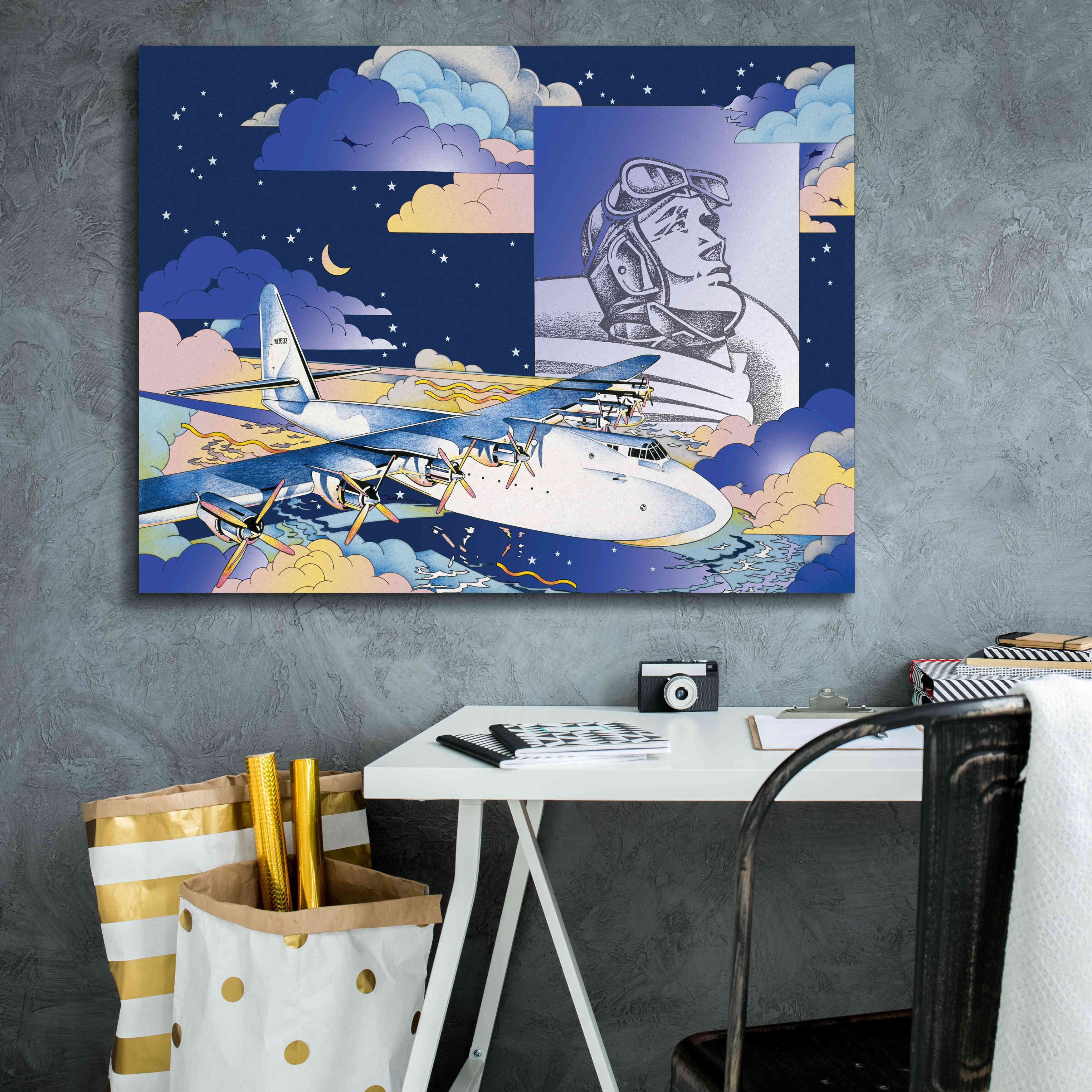 'Spruce Goose' by David Chestnutt, Giclee Canvas Wall Art,34 x 26