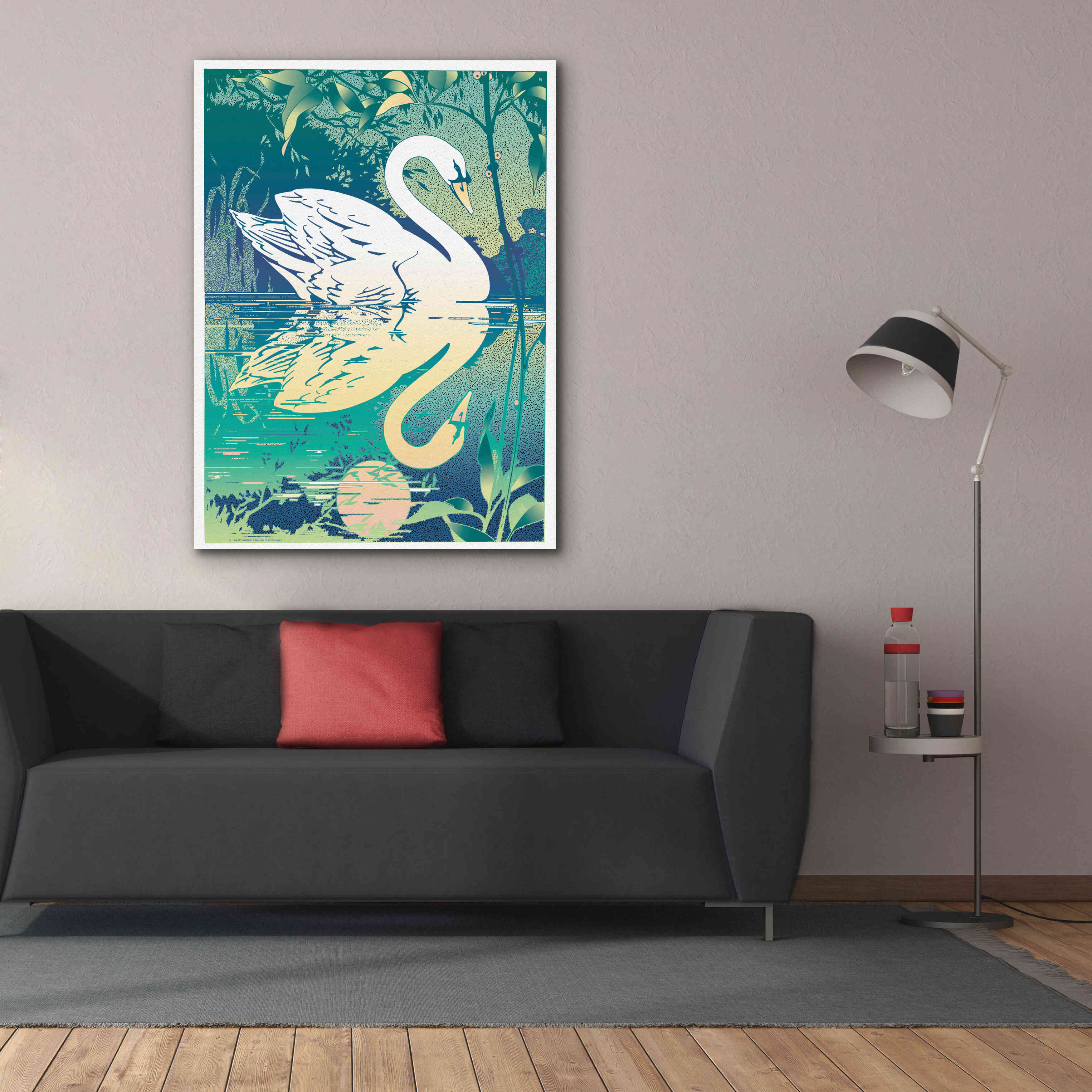 'Swan' by David Chestnutt, Giclee Canvas Wall Art,40 x 54