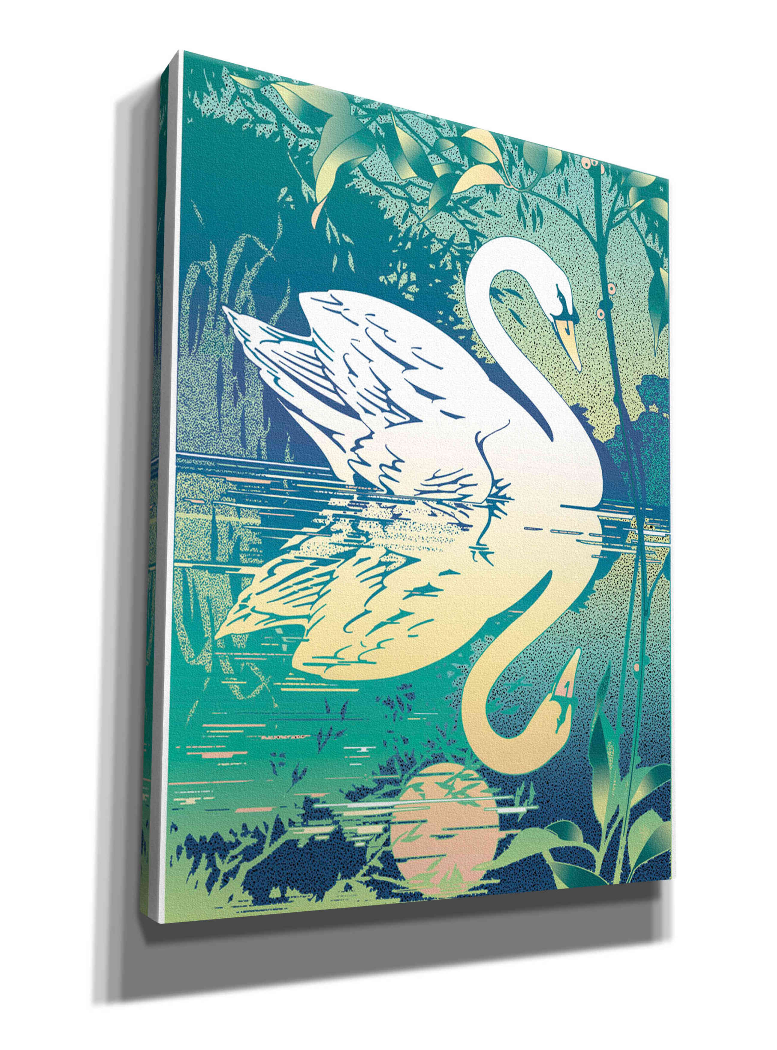 'Swan' by David Chestnutt, Giclee Canvas Wall Art
