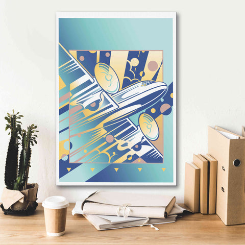 Image of 'Taking Off Blue' by David Chestnutt, Giclee Canvas Wall Art,18 x 26