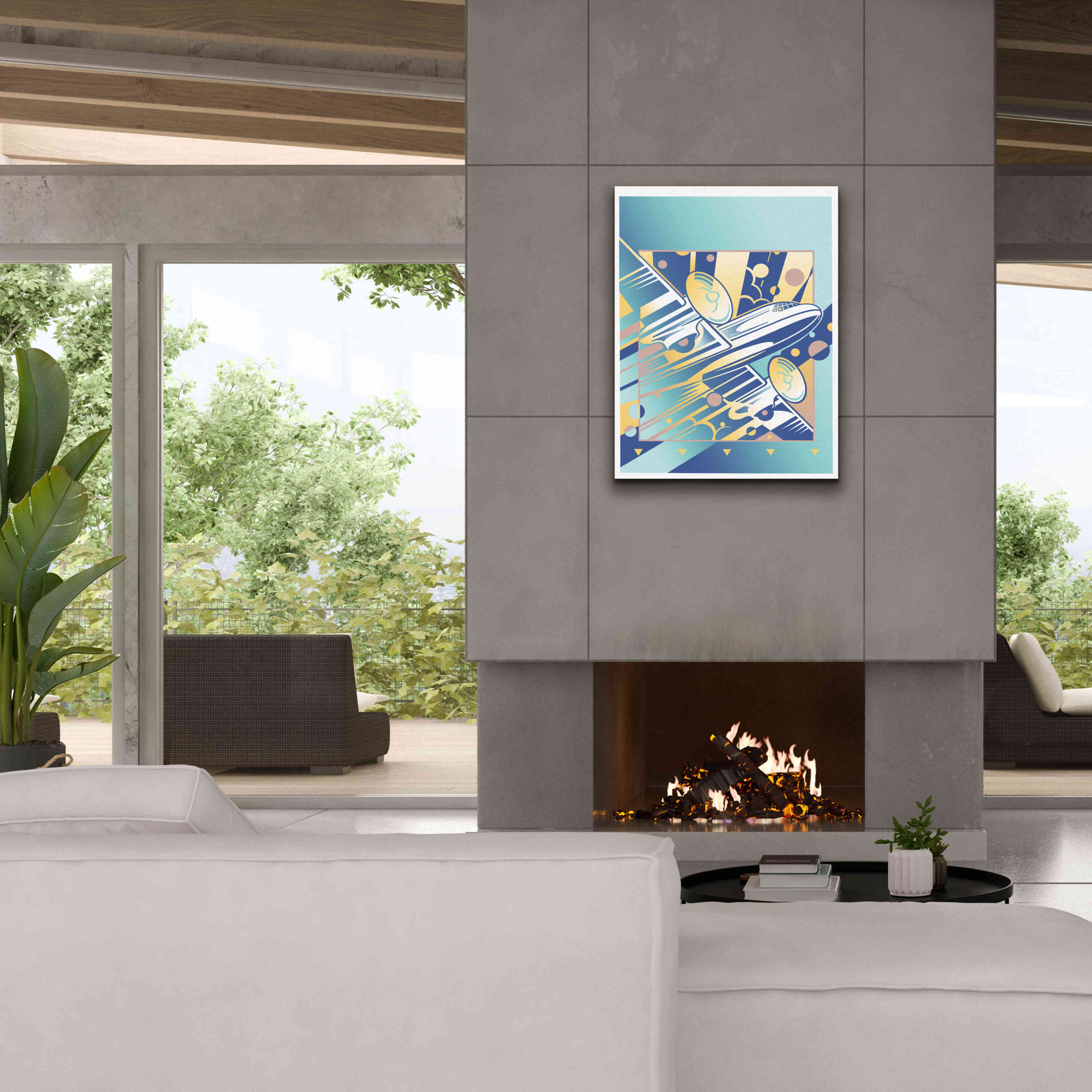 'Taking Off Blue' by David Chestnutt, Giclee Canvas Wall Art,26 x 34