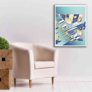 'Taking Off Blue' by David Chestnutt, Giclee Canvas Wall Art,26 x 34
