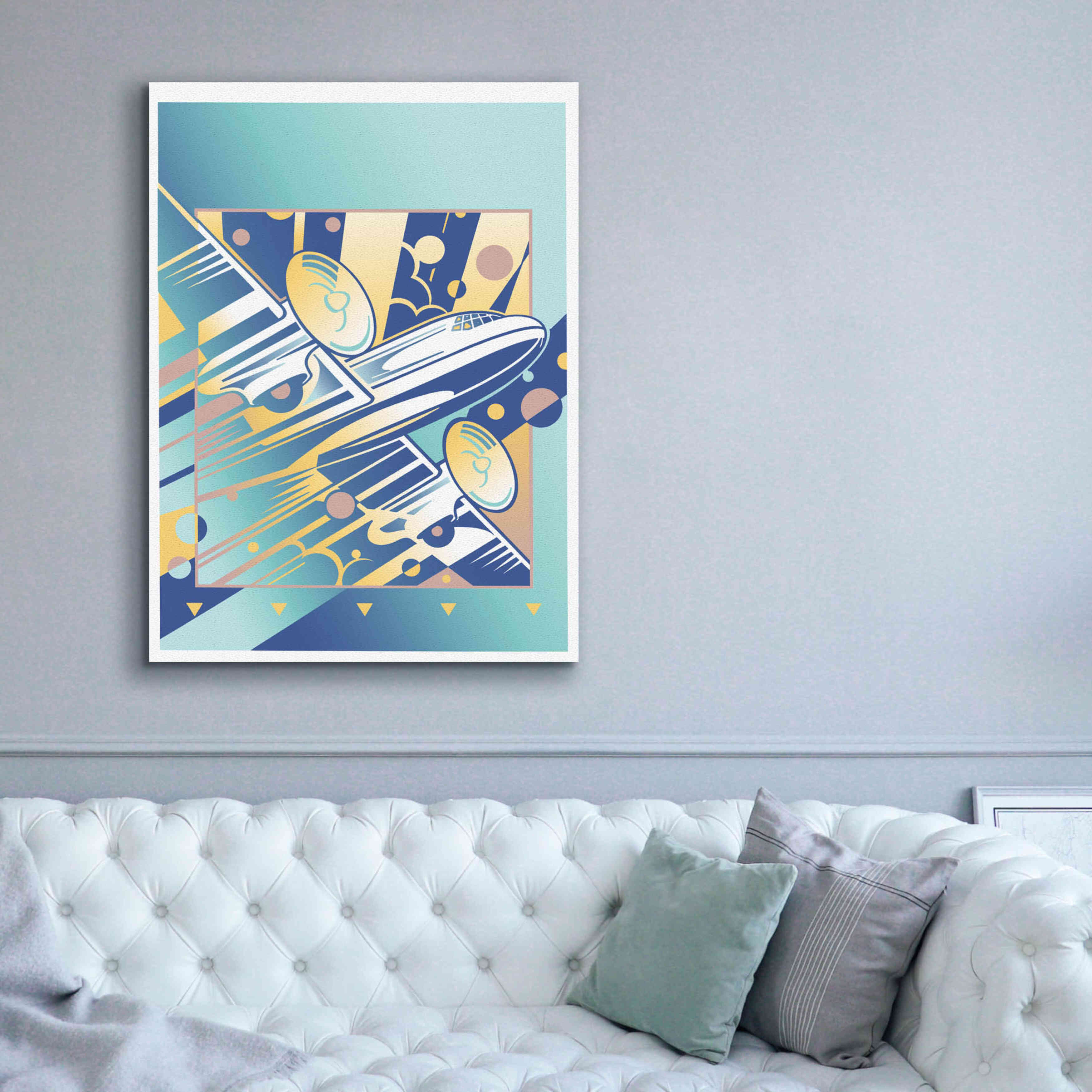 'Taking Off Blue' by David Chestnutt, Giclee Canvas Wall Art,40 x 54