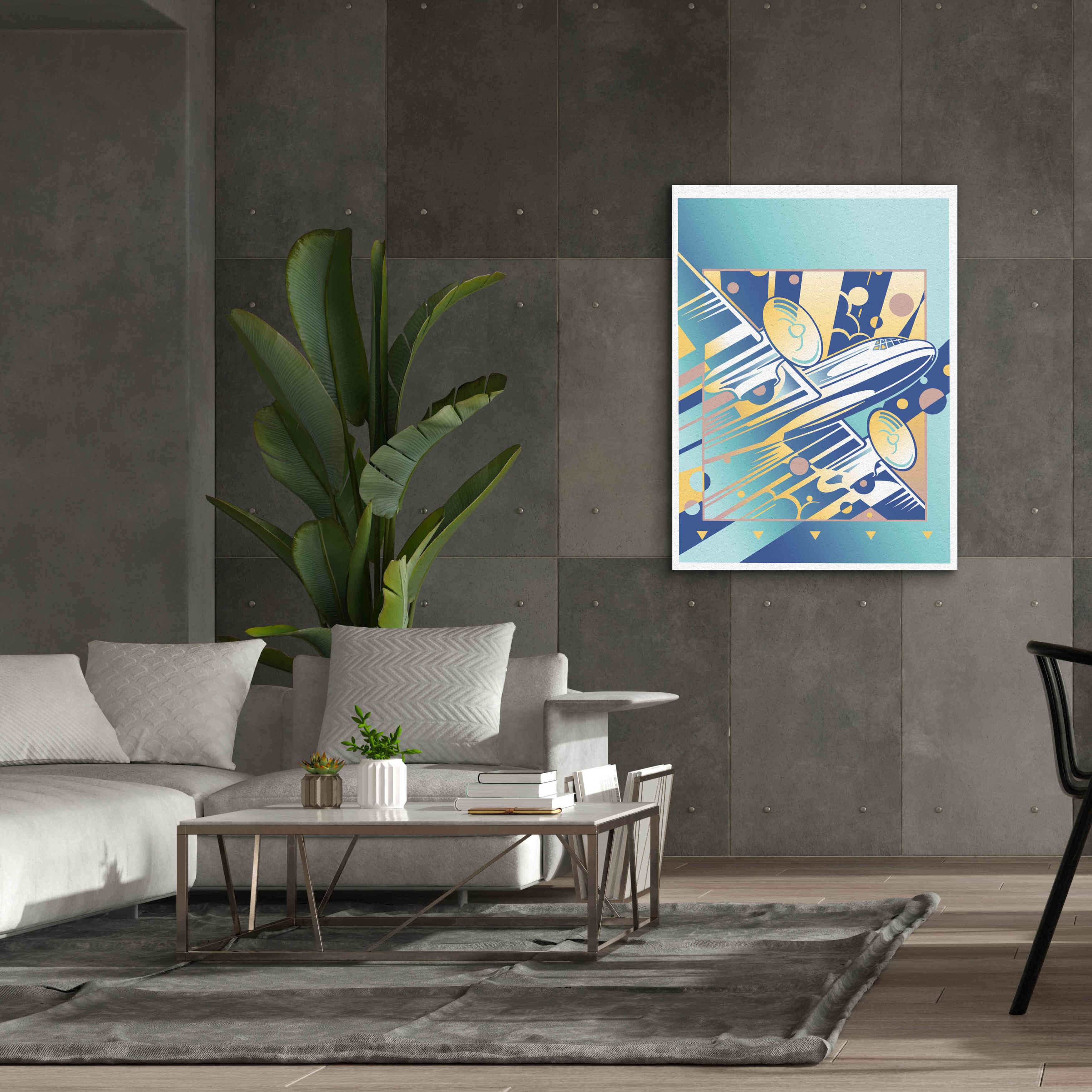 'Taking Off Blue' by David Chestnutt, Giclee Canvas Wall Art,40 x 54