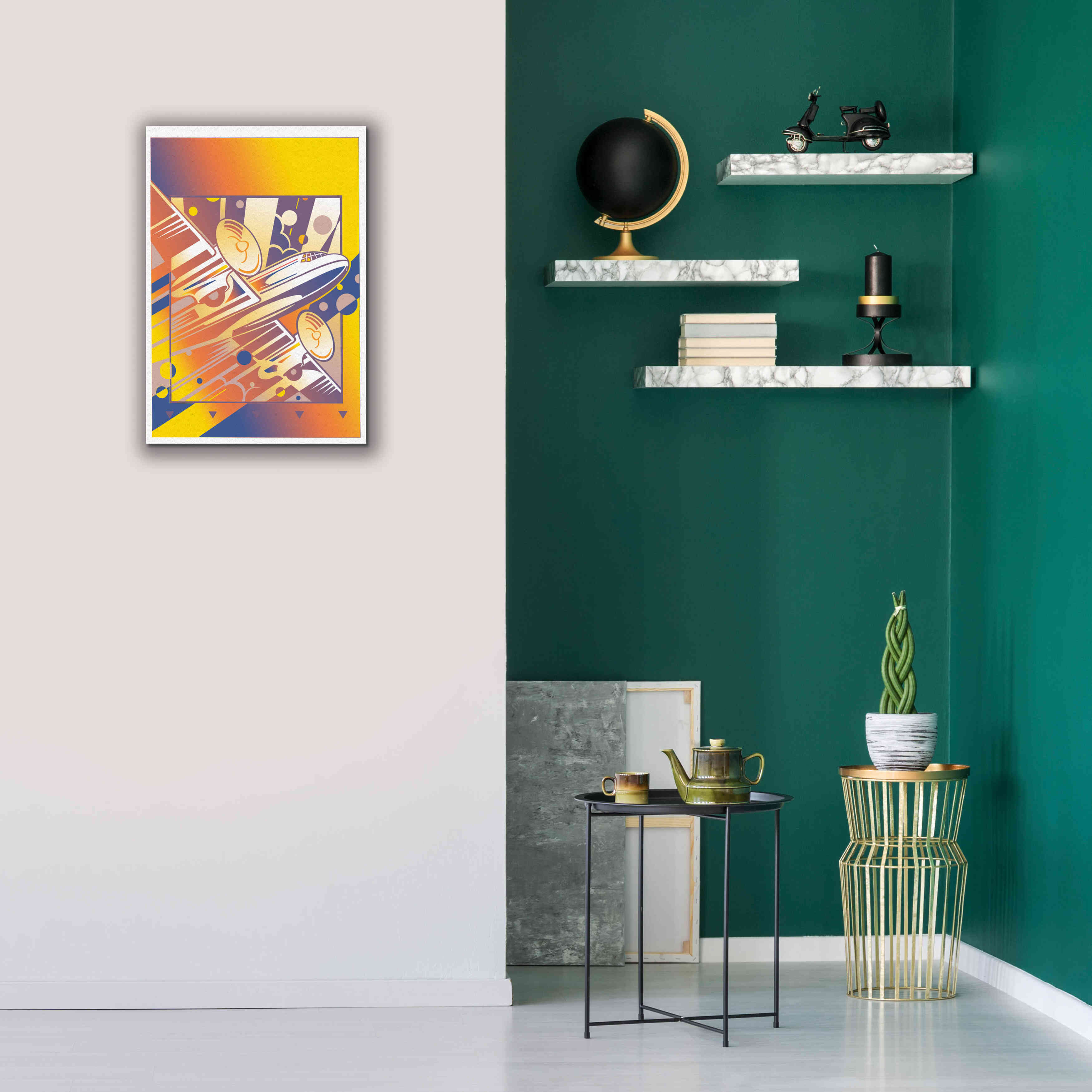 'Taking Off Yellow' by David Chestnutt, Giclee Canvas Wall Art,18 x 26
