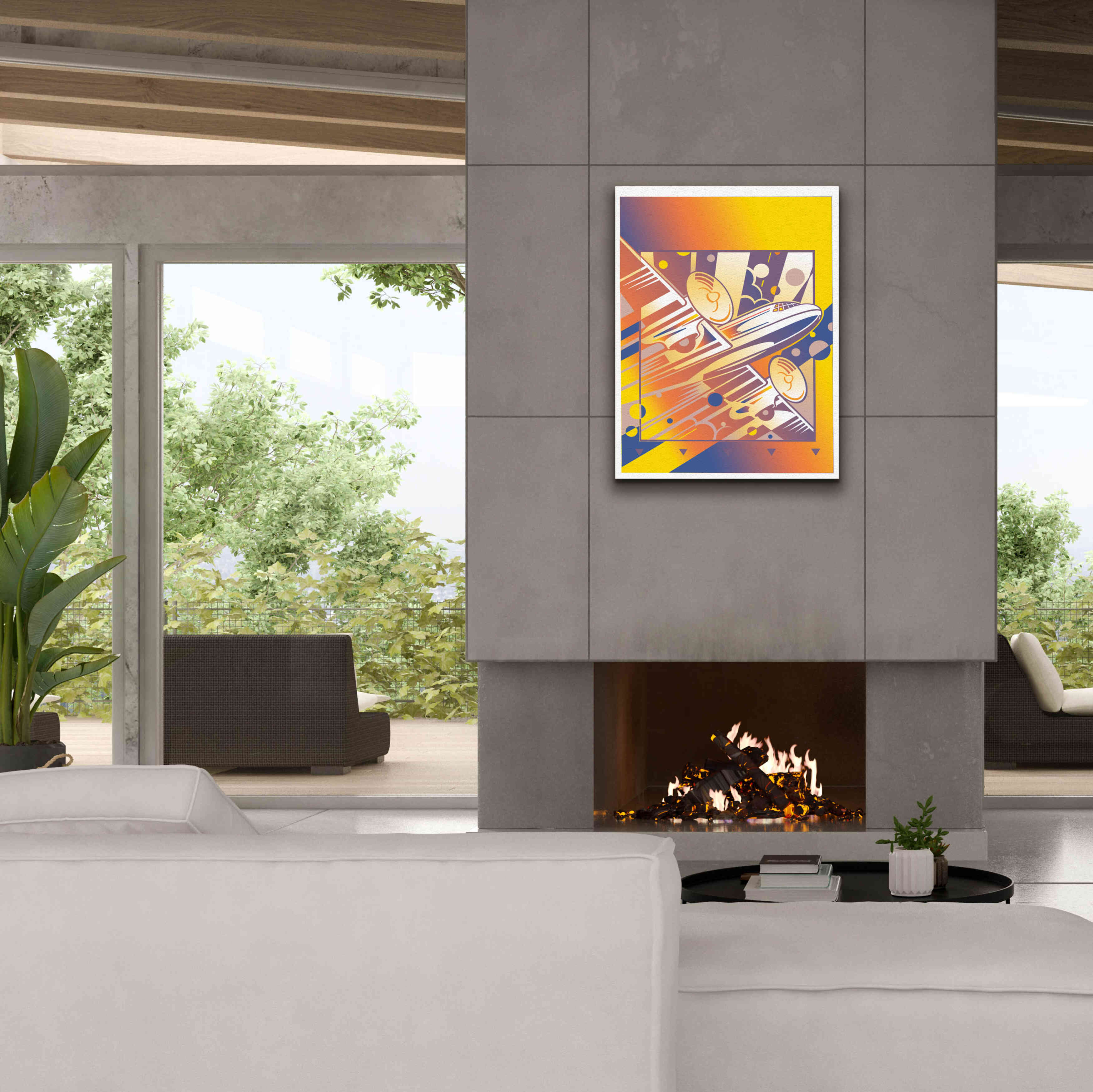 'Taking Off Yellow' by David Chestnutt, Giclee Canvas Wall Art,26 x 34