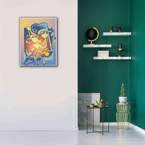 'The Happy Microphone' by David Chestnutt, Giclee Canvas Wall Art,26 x 34