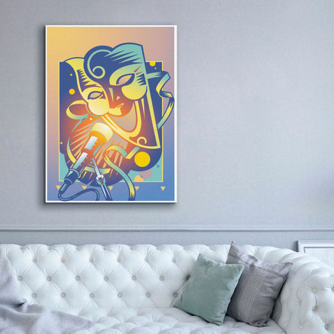 Image of 'The Happy Microphone' by David Chestnutt, Giclee Canvas Wall Art,40 x 54