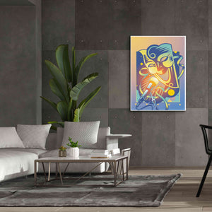 'The Happy Microphone' by David Chestnutt, Giclee Canvas Wall Art,40 x 54