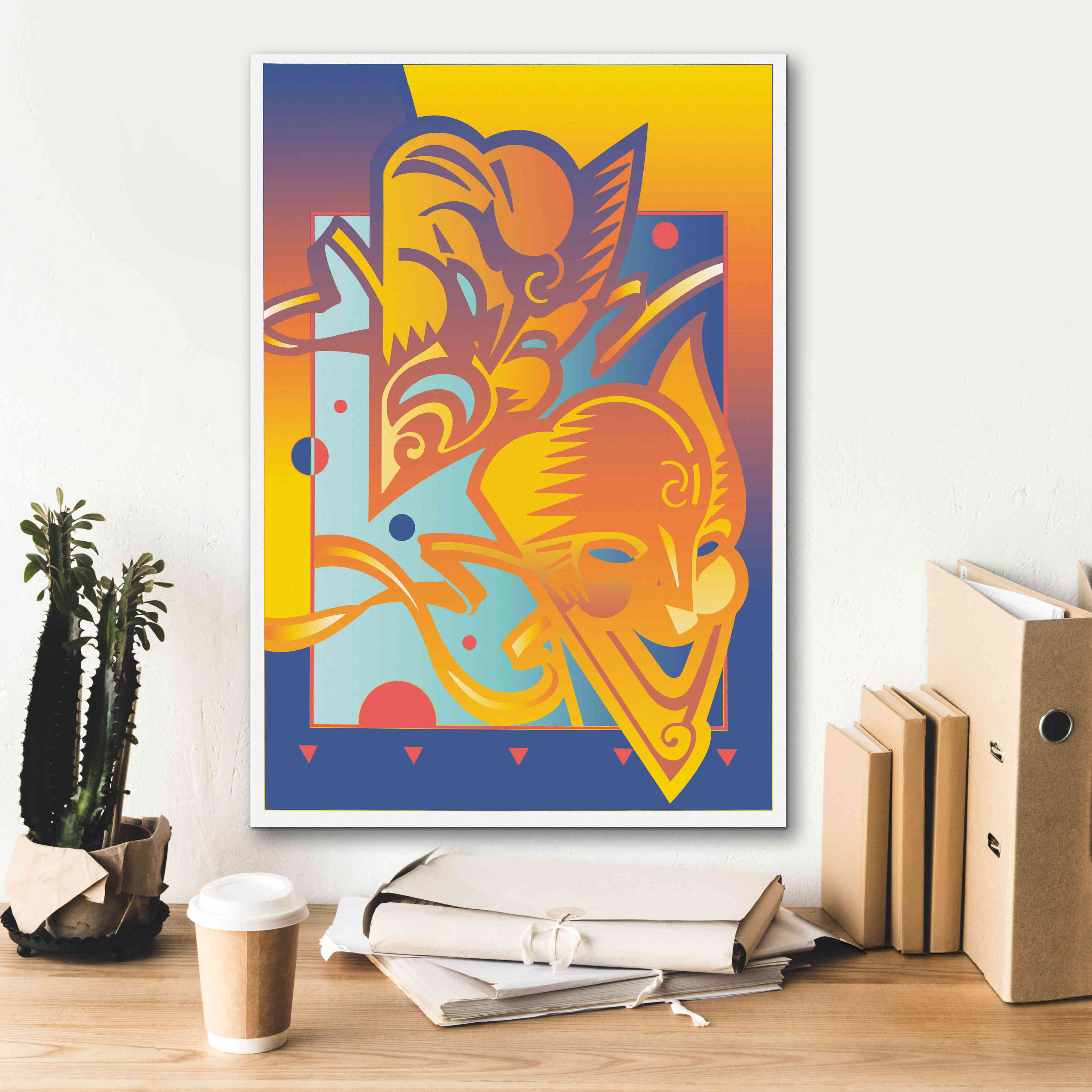 'Theatre Masks' by David Chestnutt, Giclee Canvas Wall Art,18 x 26