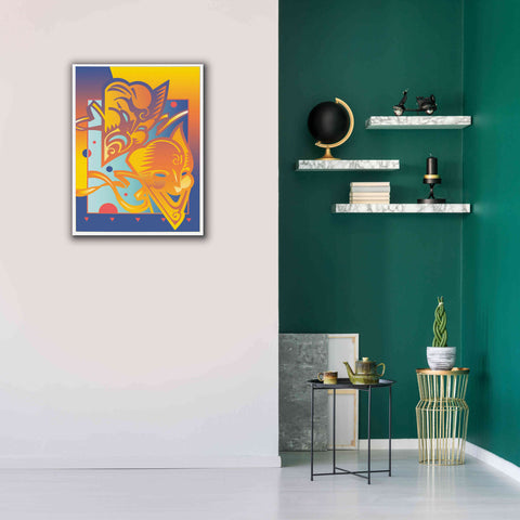 Image of 'Theatre Masks' by David Chestnutt, Giclee Canvas Wall Art,26 x 34