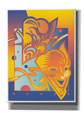 Image of 'Theatre Masks' by David Chestnutt, Giclee Canvas Wall Art
