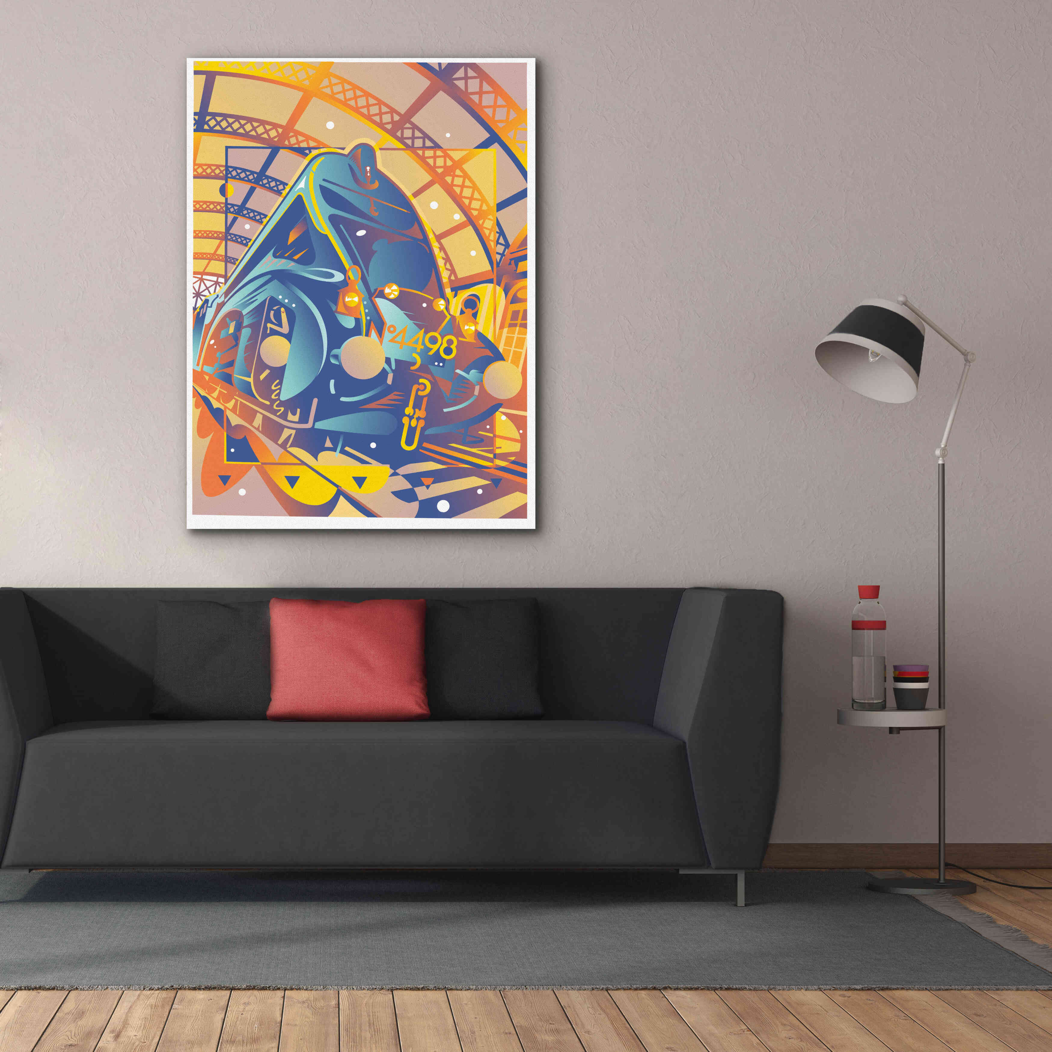 'Train In Station' by David Chestnutt, Giclee Canvas Wall Art,40 x 54