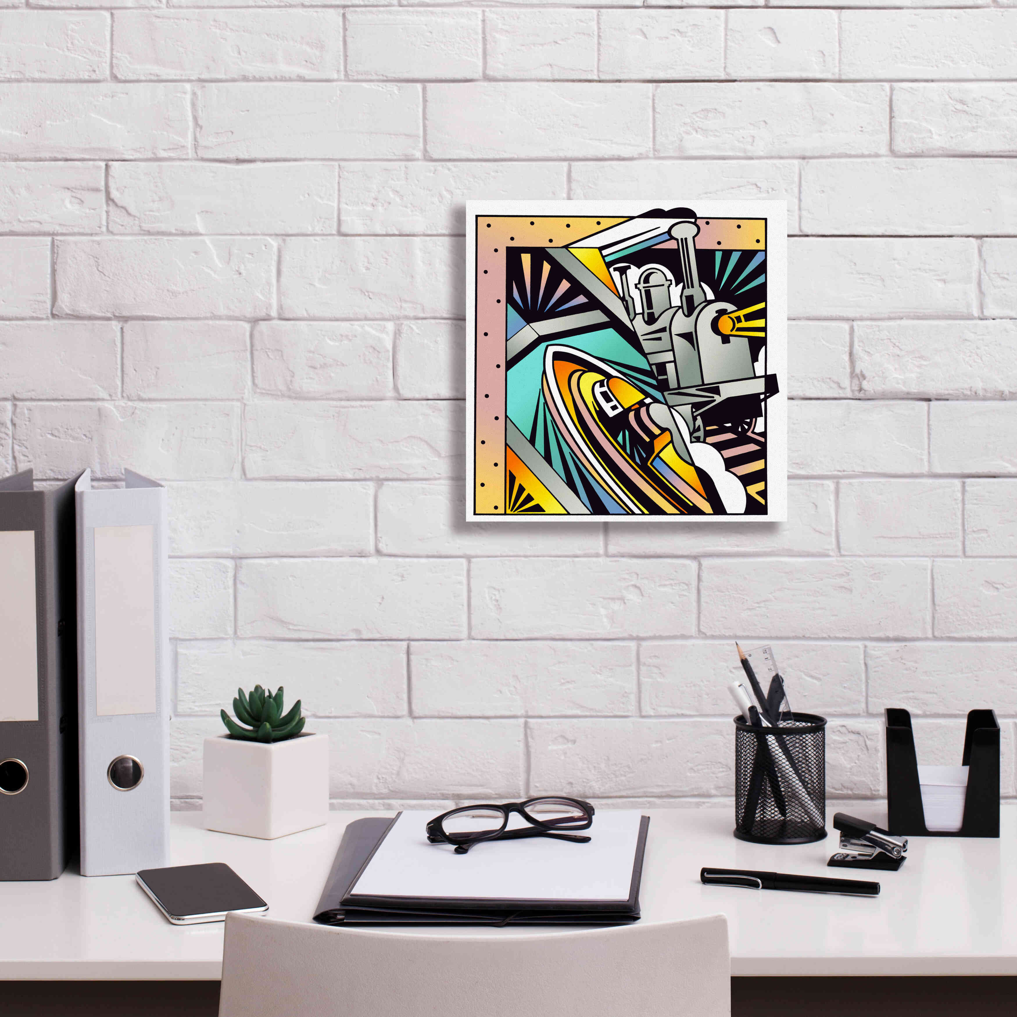 'Transportation' by David Chestnutt, Giclee Canvas Wall Art,12 x 12