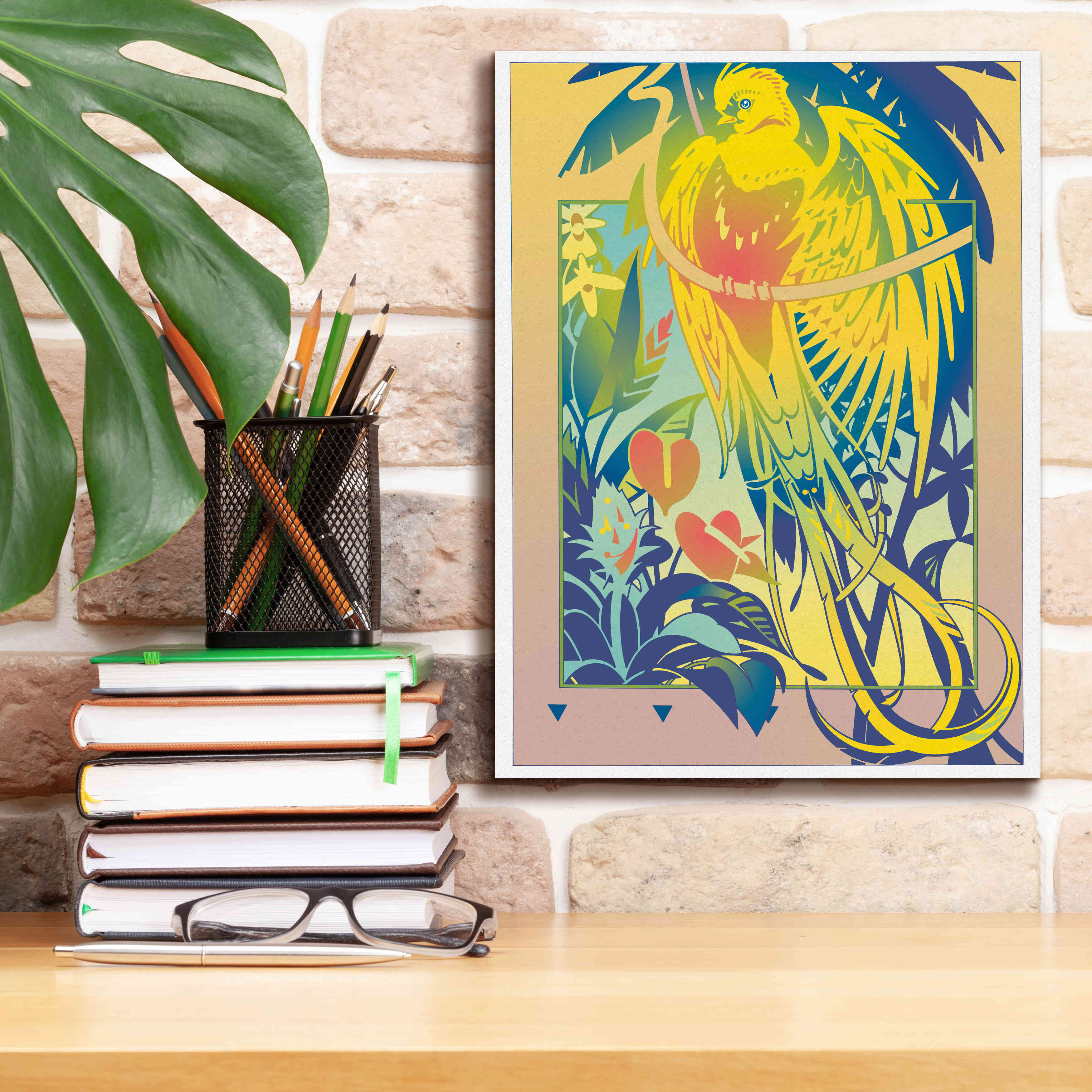 'Tropical Garden' by David Chestnutt, Giclee Canvas Wall Art,12 x 16
