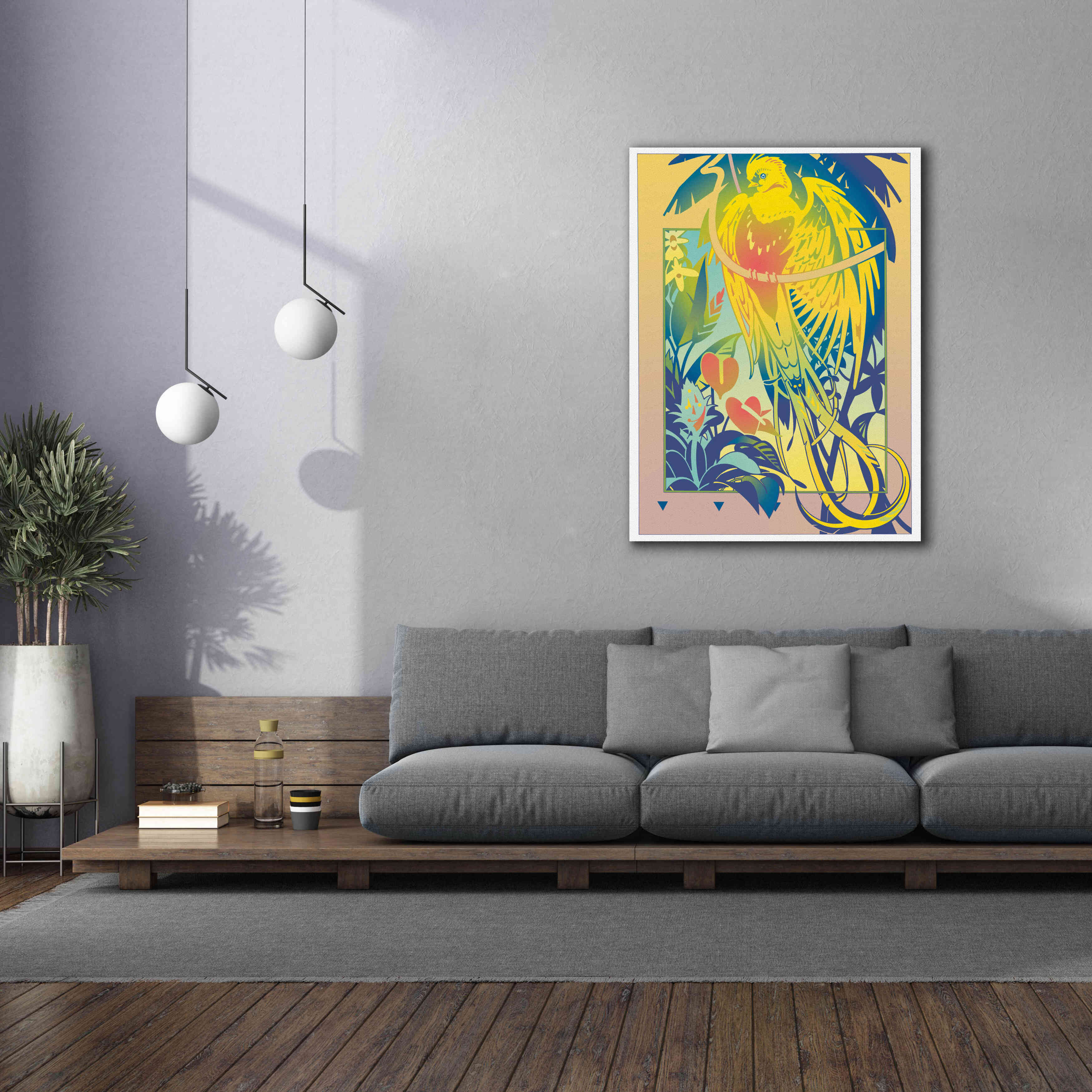 'Tropical Garden' by David Chestnutt, Giclee Canvas Wall Art,40 x 54