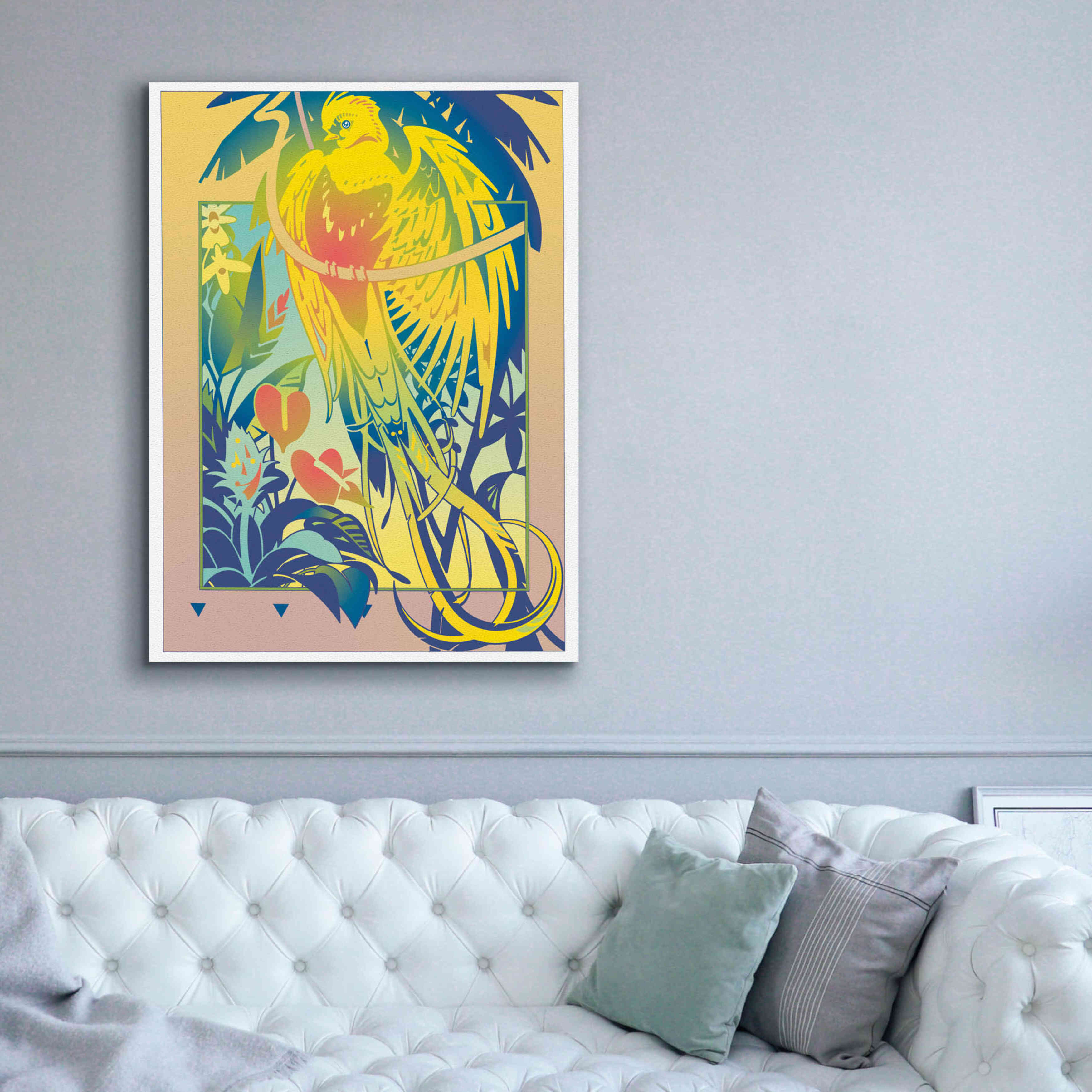'Tropical Garden' by David Chestnutt, Giclee Canvas Wall Art,40 x 54