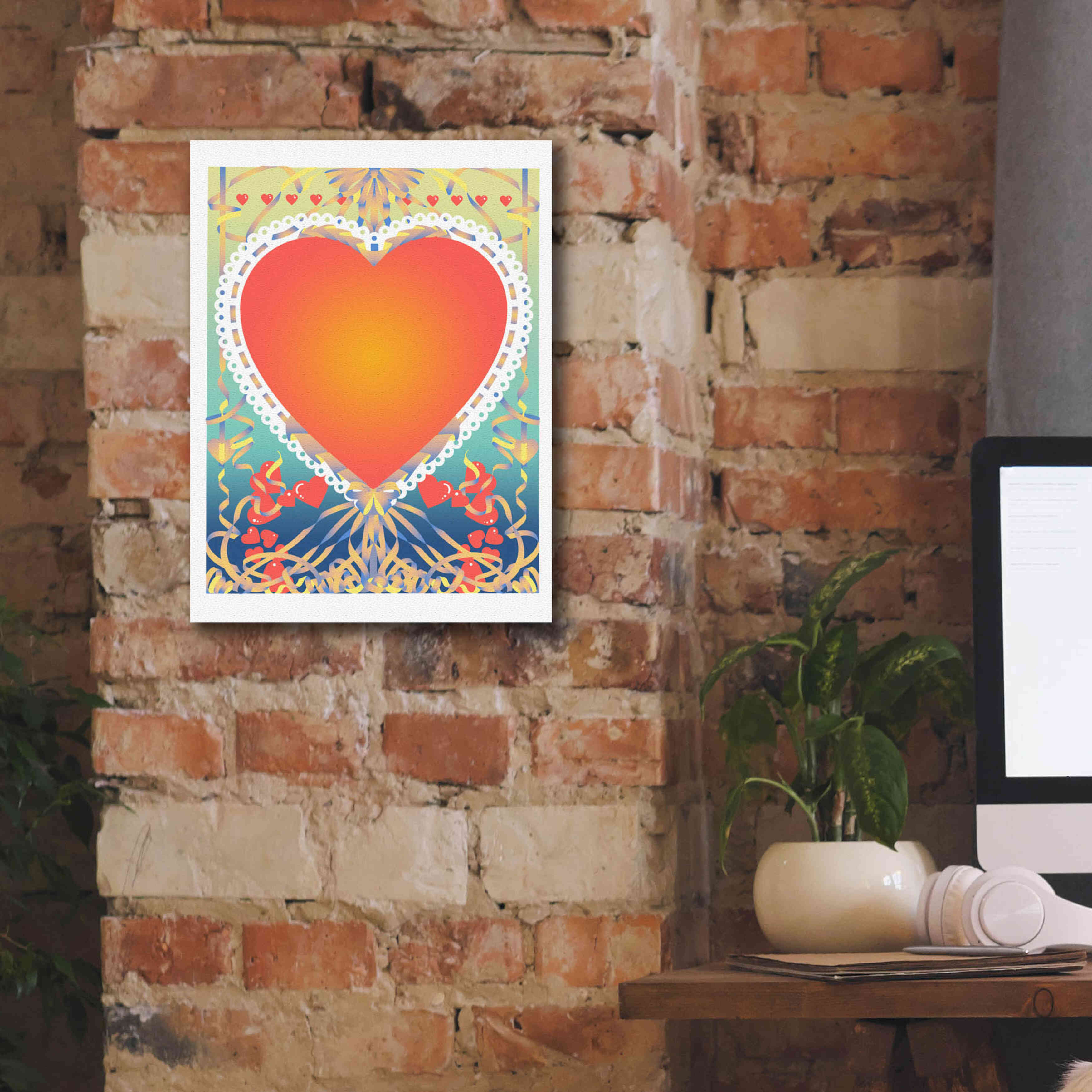 'Valentine Heart' by David Chestnutt, Giclee Canvas Wall Art,12 x 16