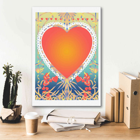 Image of 'Valentine Heart' by David Chestnutt, Giclee Canvas Wall Art,18 x 26