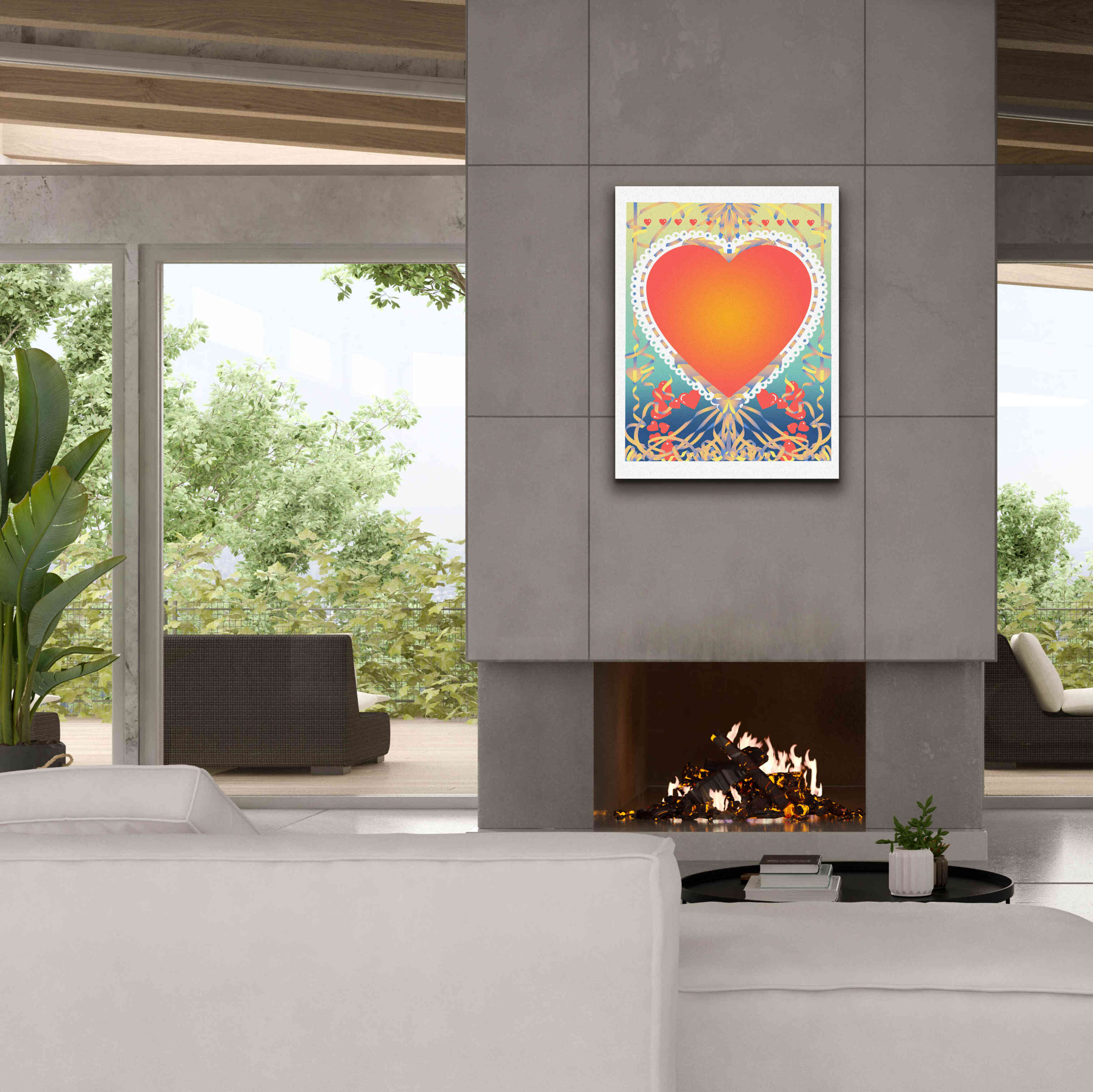'Valentine Heart' by David Chestnutt, Giclee Canvas Wall Art,26 x 34