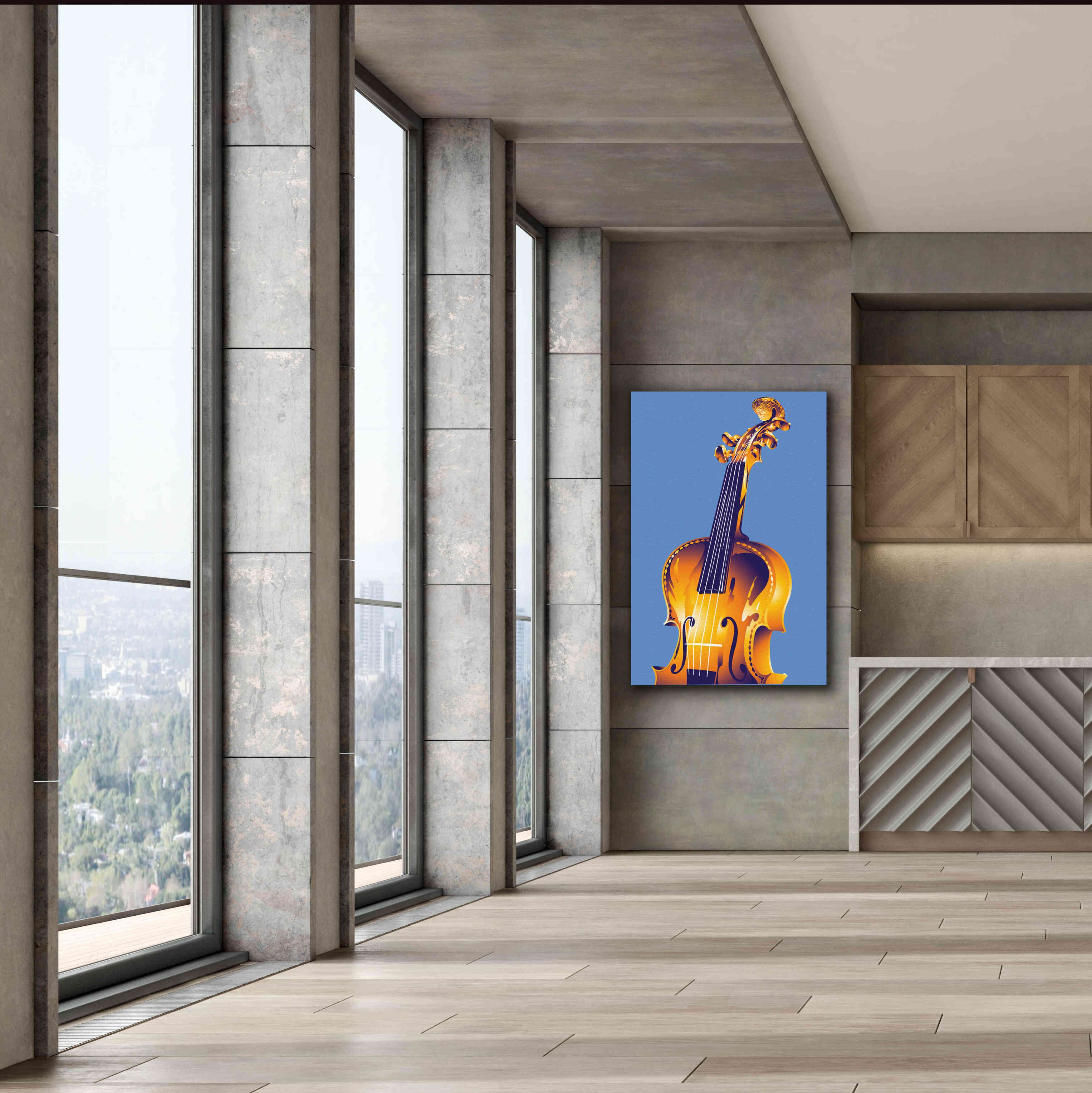 'Violin' by David Chestnutt, Giclee Canvas Wall Art,40 x 60