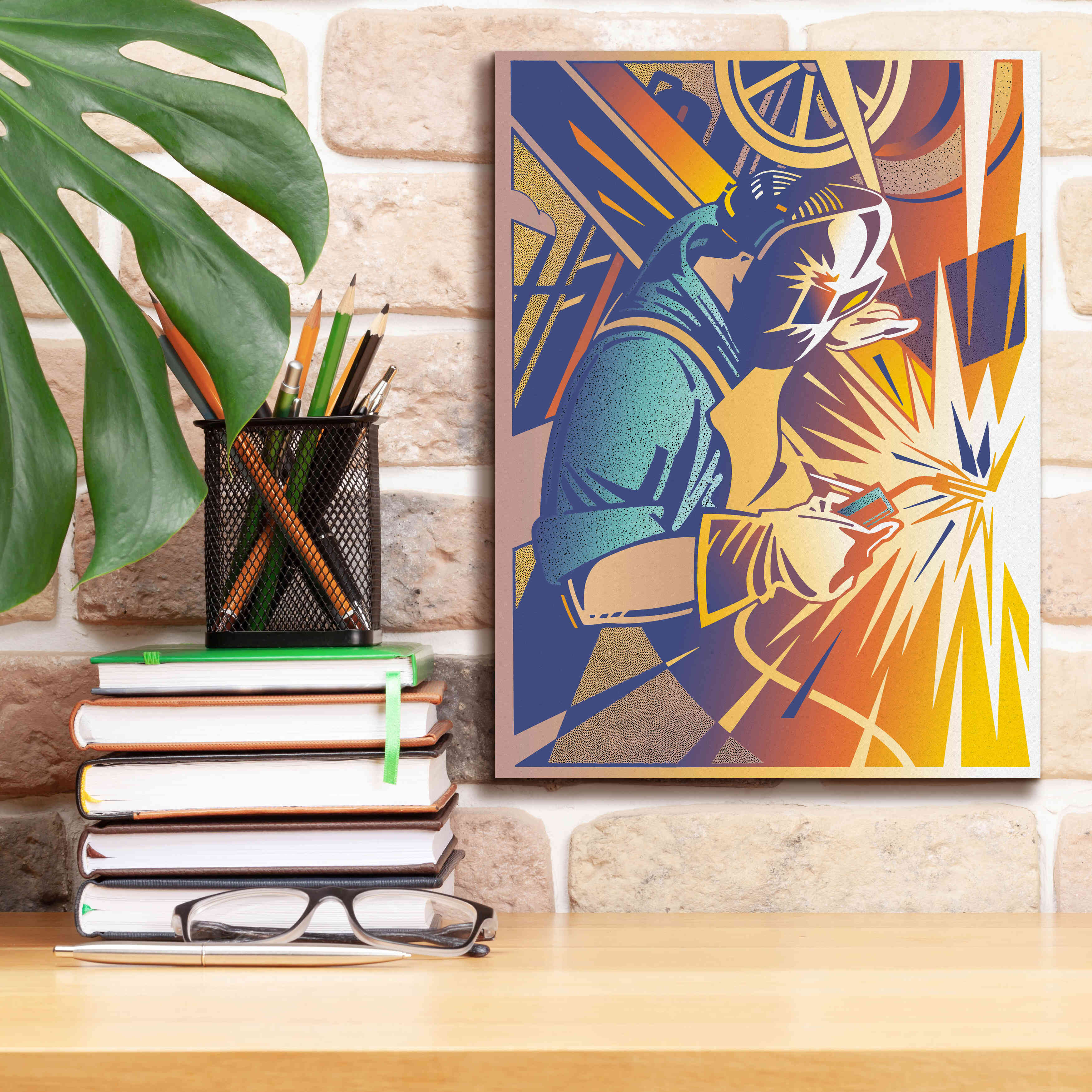 'Welder's Spark' by David Chestnutt, Giclee Canvas Wall Art,12 x 16
