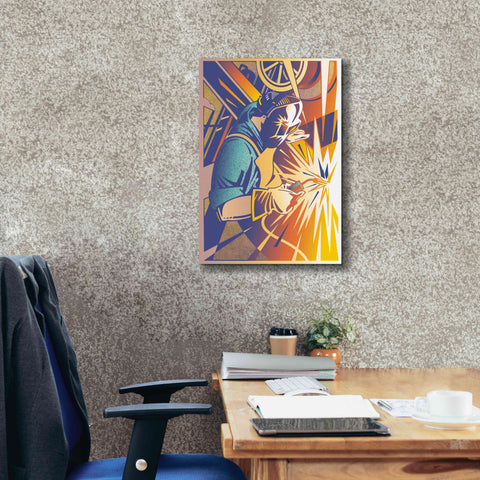 Image of 'Welder's Spark' by David Chestnutt, Giclee Canvas Wall Art,18 x 26