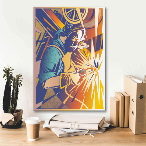 Image of 'Welder's Spark' by David Chestnutt, Giclee Canvas Wall Art,18 x 26