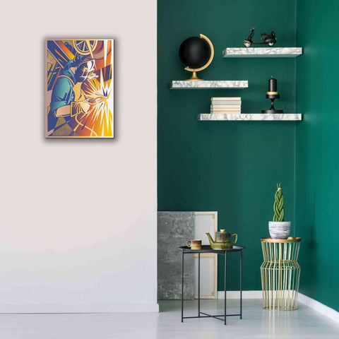 Image of 'Welder's Spark' by David Chestnutt, Giclee Canvas Wall Art,18 x 26