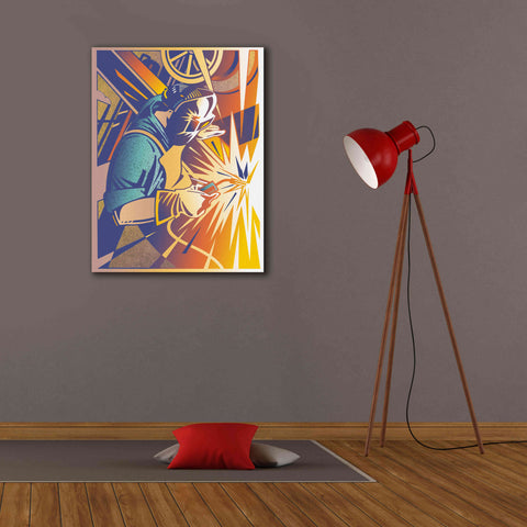 Image of 'Welder's Spark' by David Chestnutt, Giclee Canvas Wall Art,26 x 34