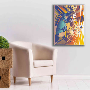 'Welder's Spark' by David Chestnutt, Giclee Canvas Wall Art,26 x 34