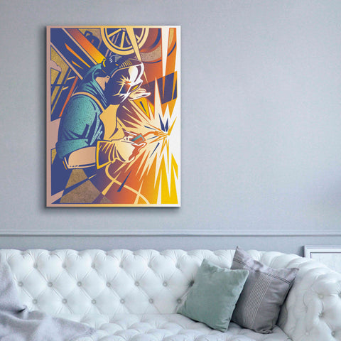 Image of 'Welder's Spark' by David Chestnutt, Giclee Canvas Wall Art,40 x 54