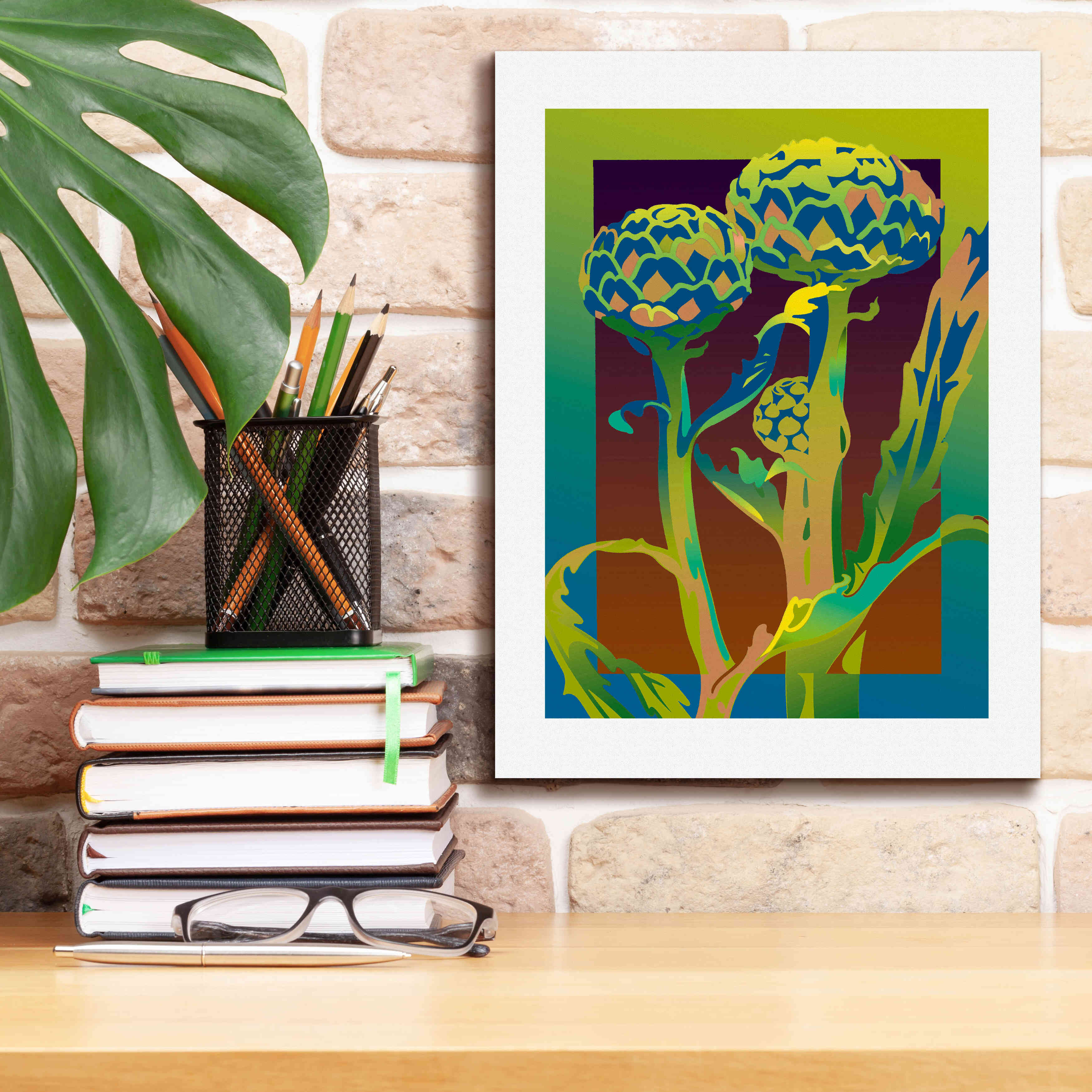 'Artichoke' by David Chestnutt, Giclee Canvas Wall Art,12 x 16