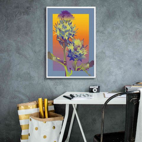 Image of 'Blue Thistle' by David Chestnutt, Giclee Canvas Wall Art,18 x 26