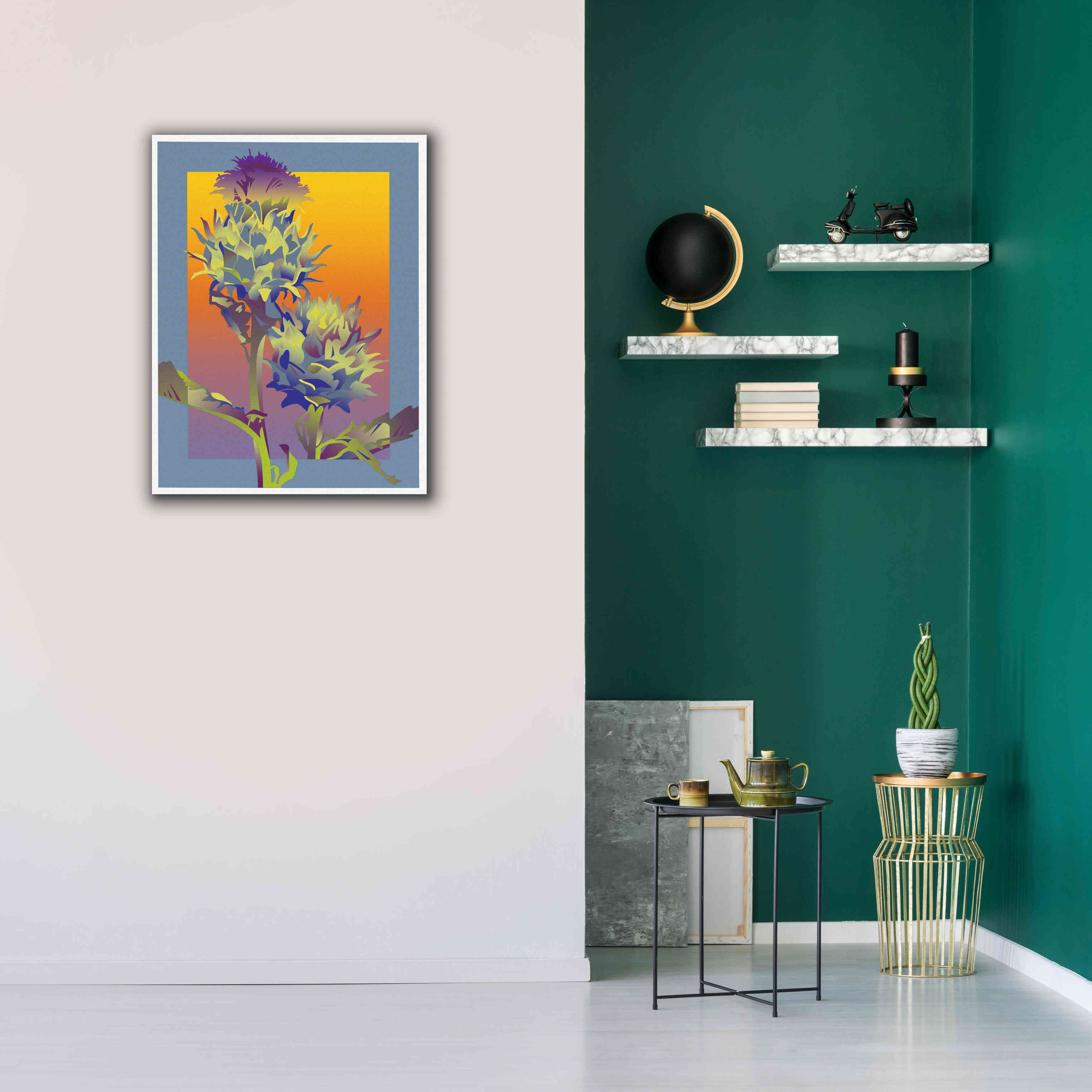 'Blue Thistle' by David Chestnutt, Giclee Canvas Wall Art,26 x 34