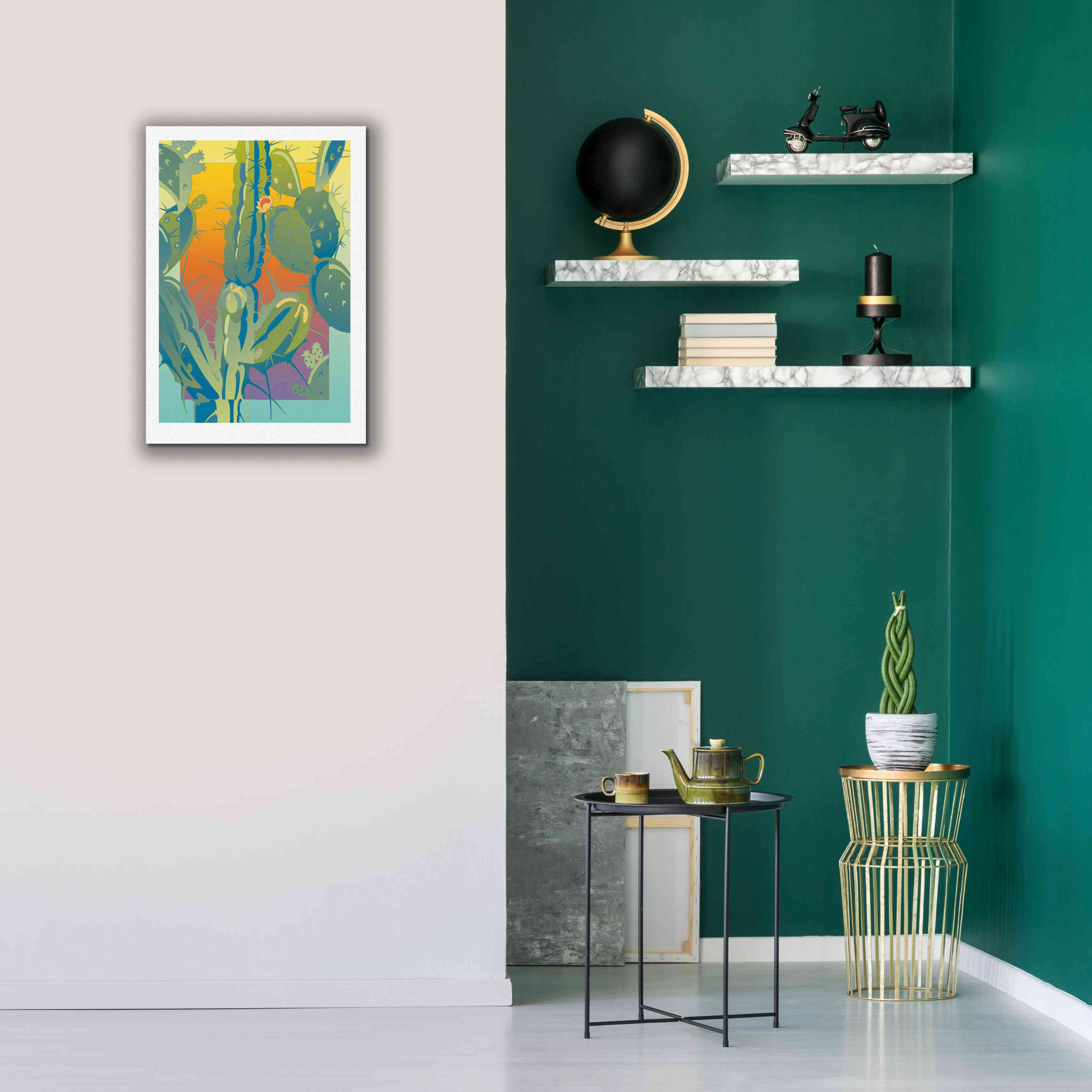 'Cactus' by David Chestnutt, Giclee Canvas Wall Art,18 x 26