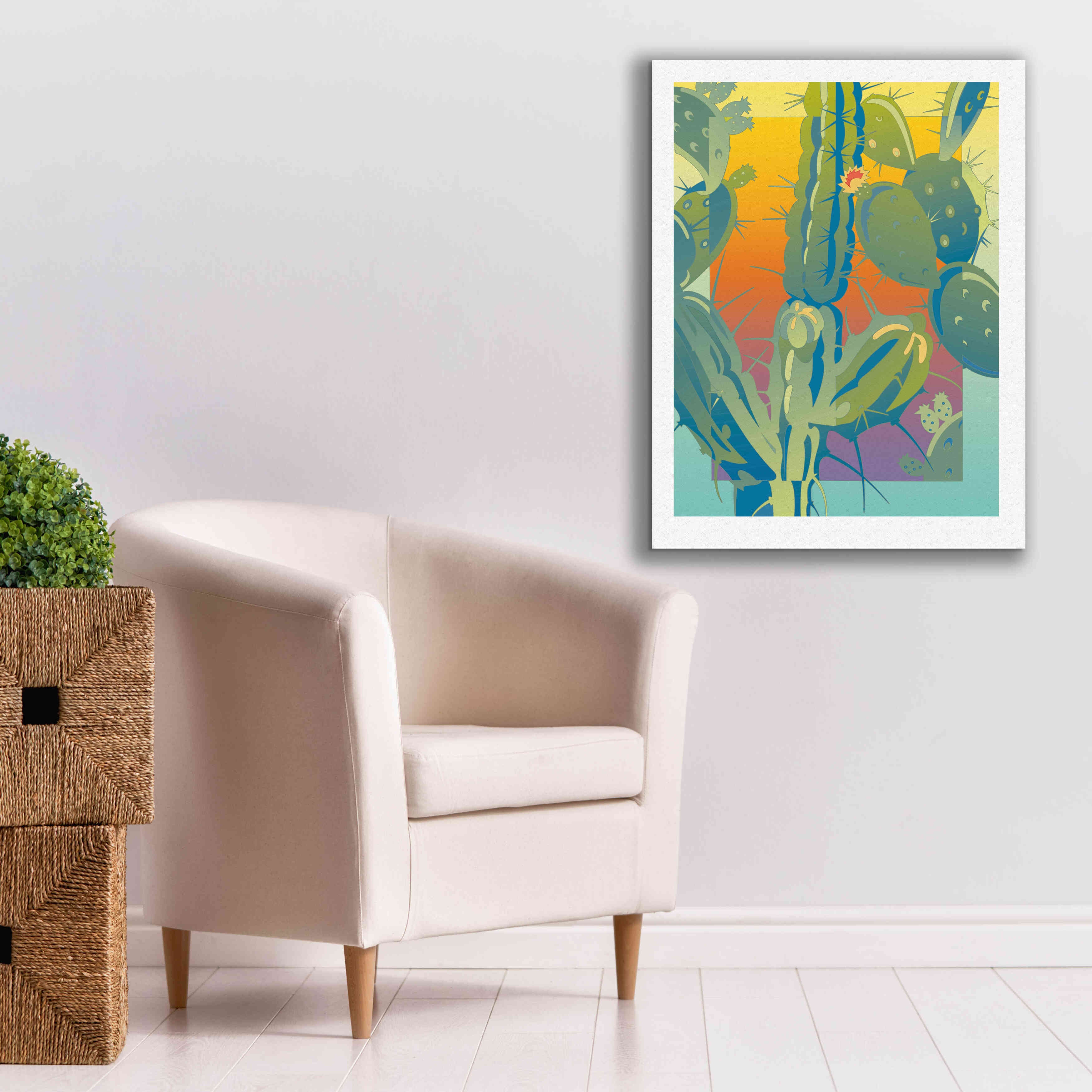 'Cactus' by David Chestnutt, Giclee Canvas Wall Art,26 x 34