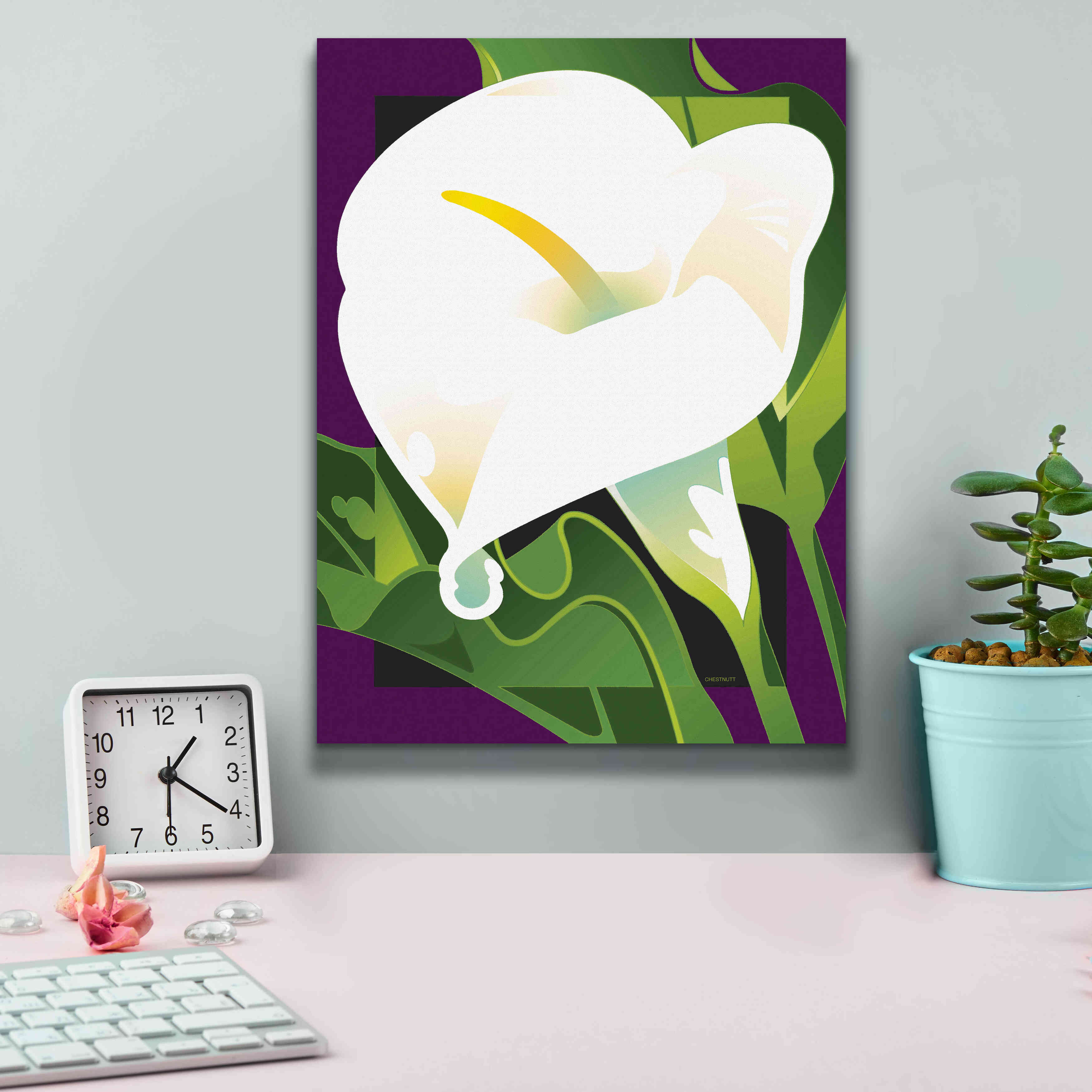 'Calla Lily' by David Chestnutt, Giclee Canvas Wall Art,12 x 16