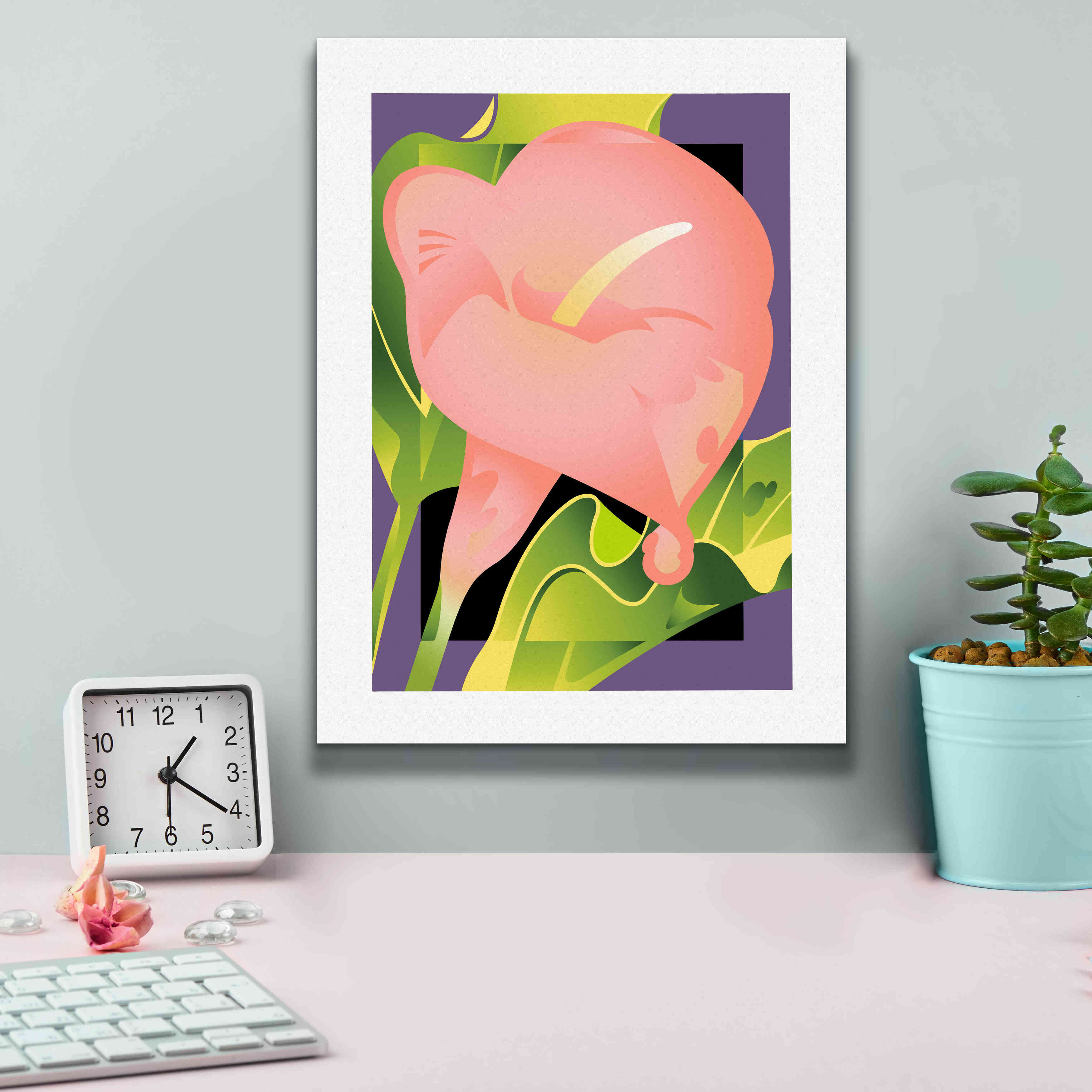 'Calla Pink' by David Chestnutt, Giclee Canvas Wall Art,12 x 16