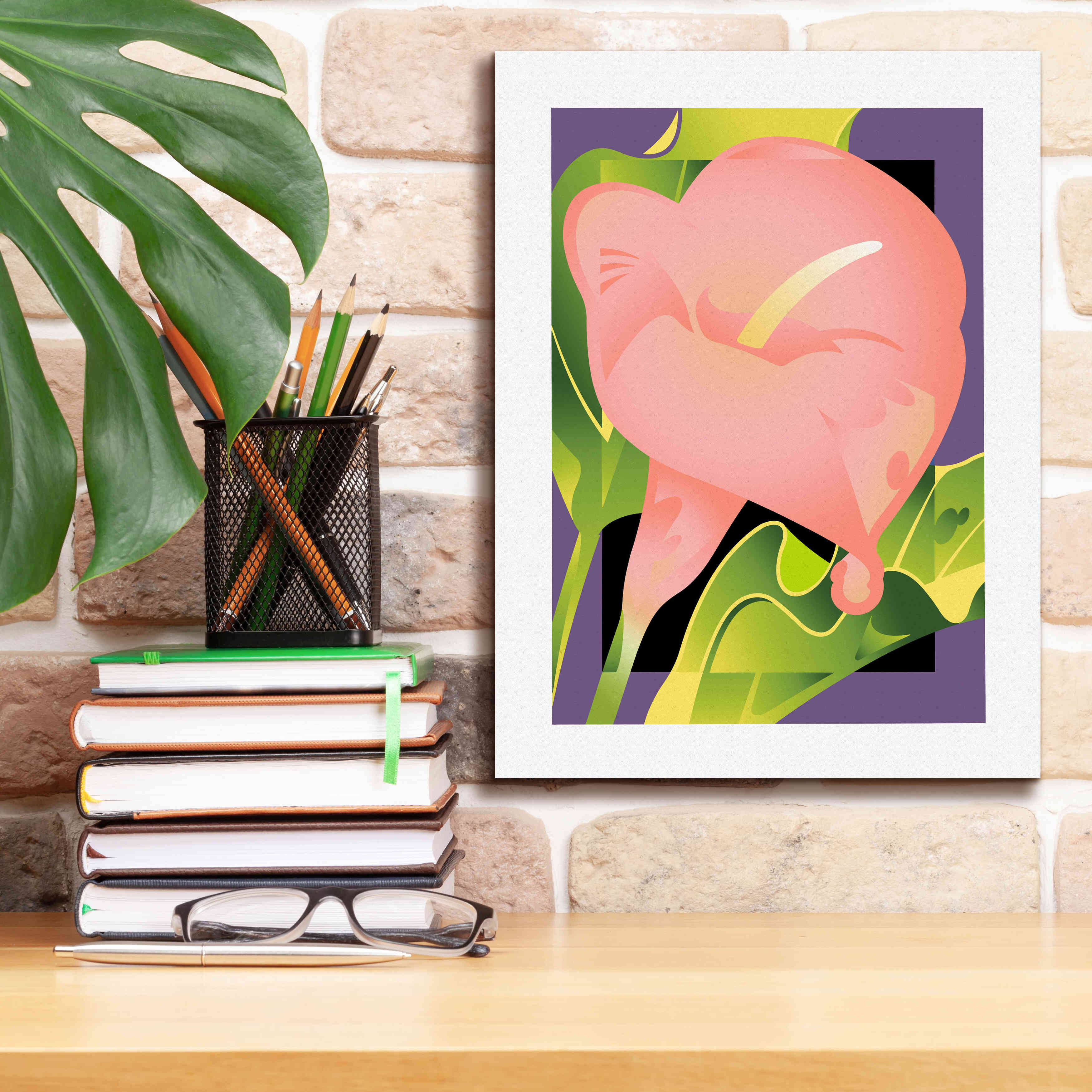 'Calla Pink' by David Chestnutt, Giclee Canvas Wall Art,12 x 16