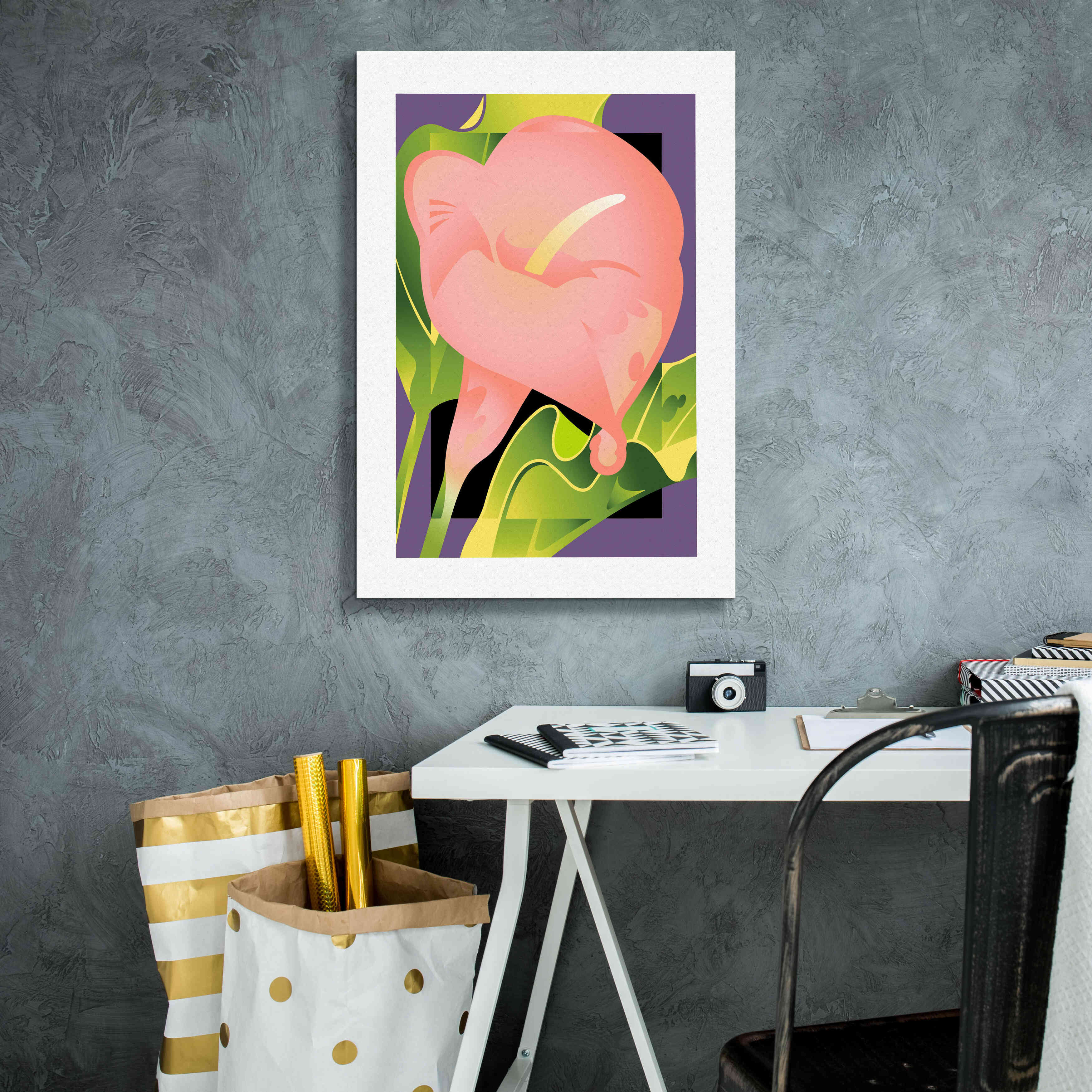 'Calla Pink' by David Chestnutt, Giclee Canvas Wall Art,18 x 26