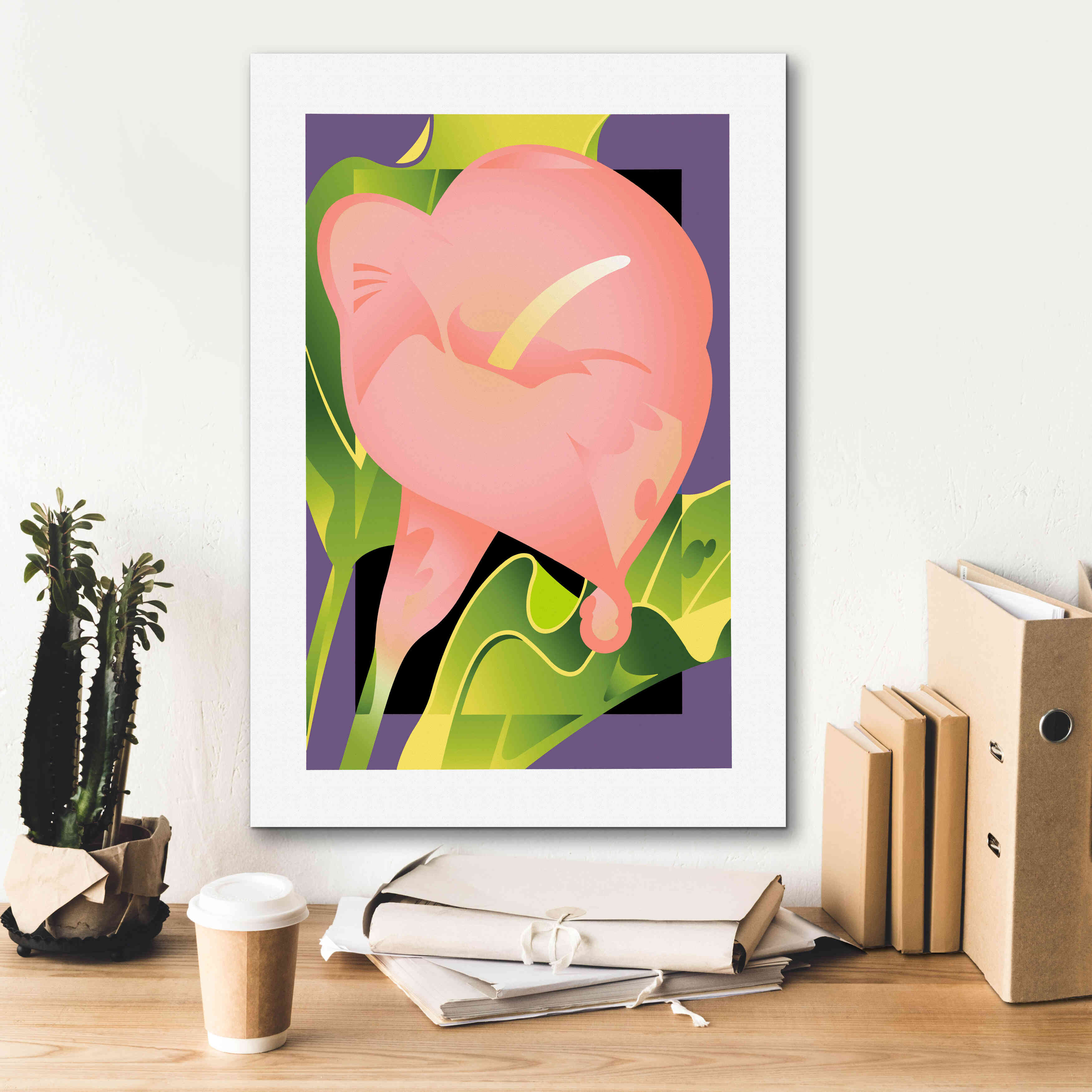 'Calla Pink' by David Chestnutt, Giclee Canvas Wall Art,18 x 26