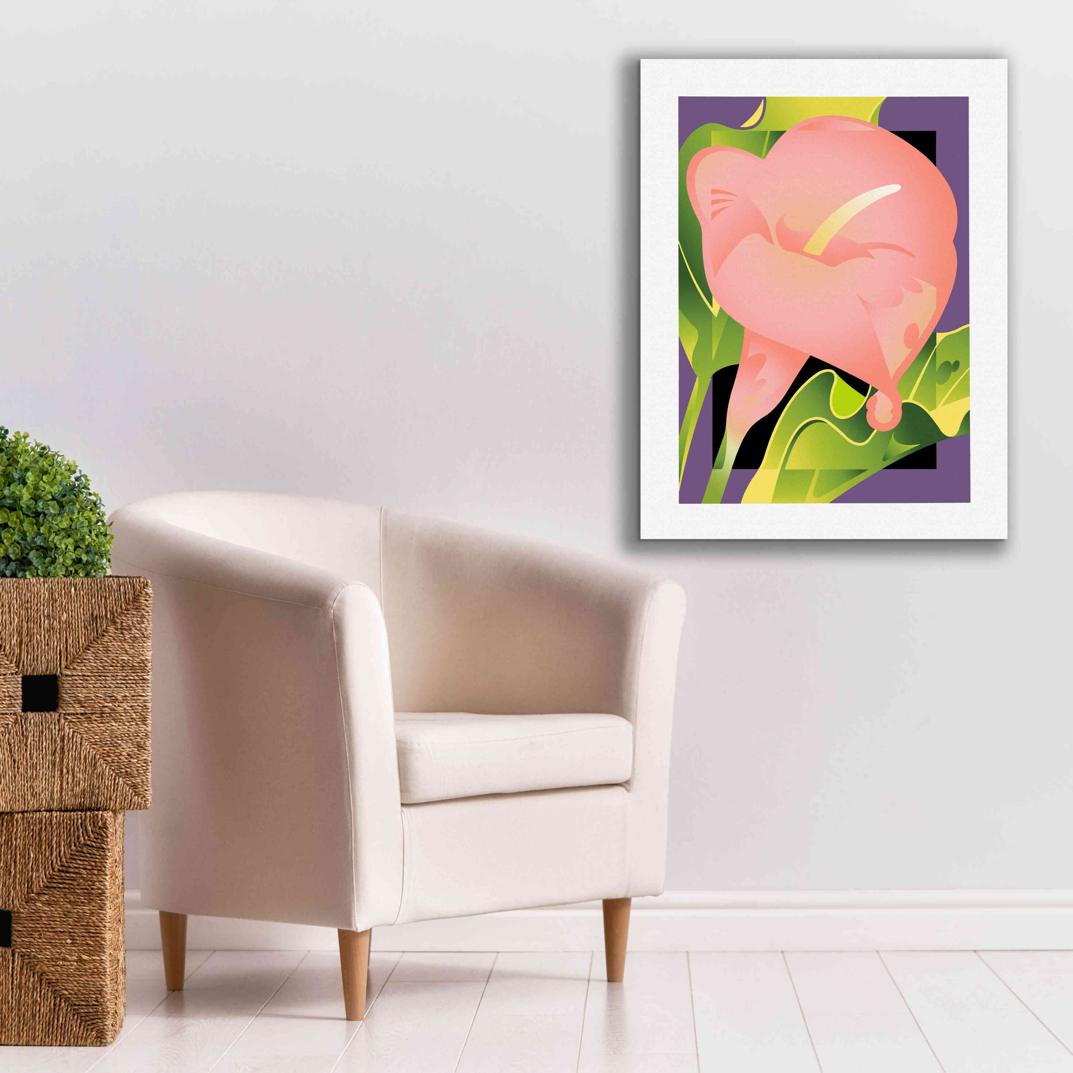'Calla Pink' by David Chestnutt, Giclee Canvas Wall Art,26 x 34