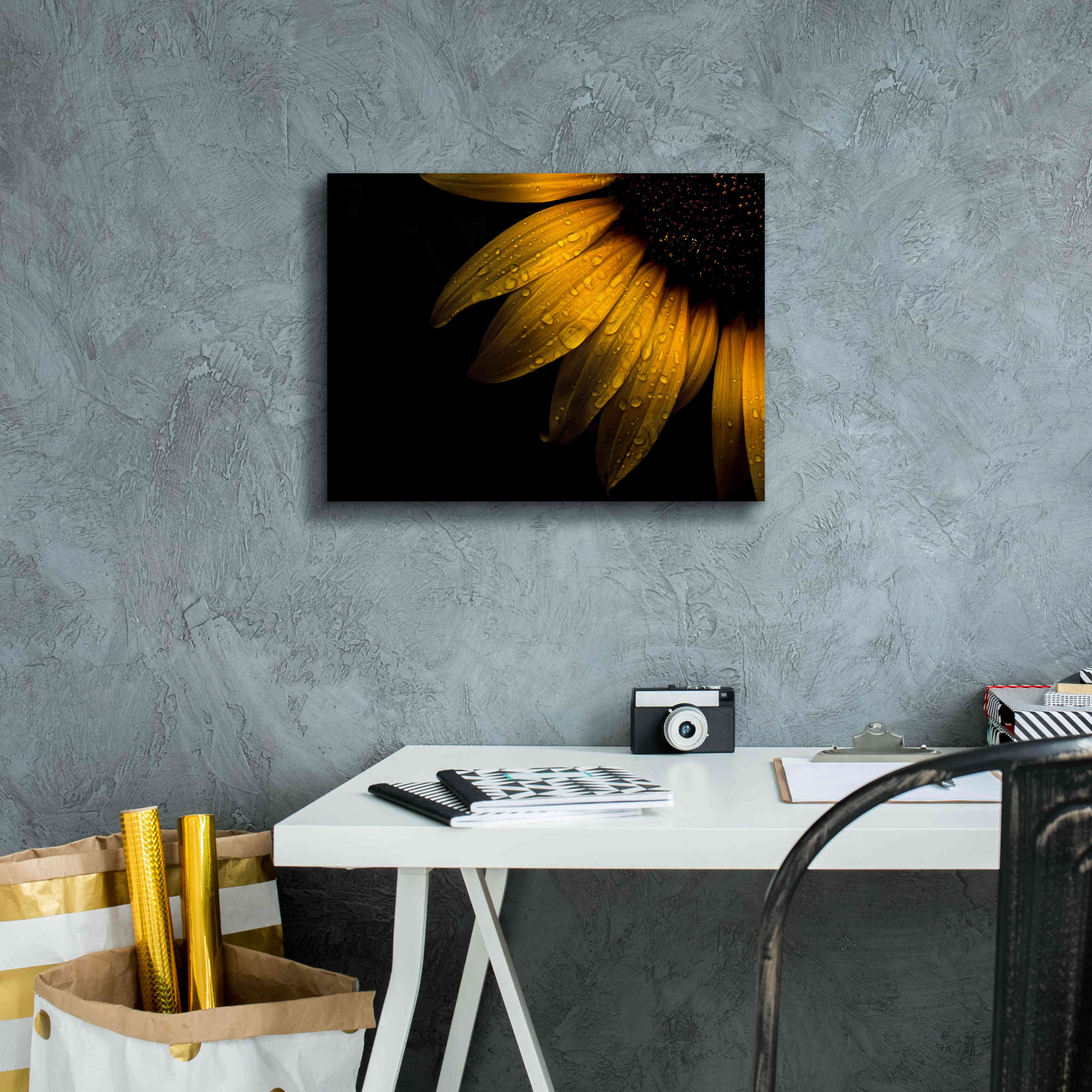 'Backyard Flowers 28 Sunflower' by Brian Carson, Giclee Canvas Wall Art,16 x 12