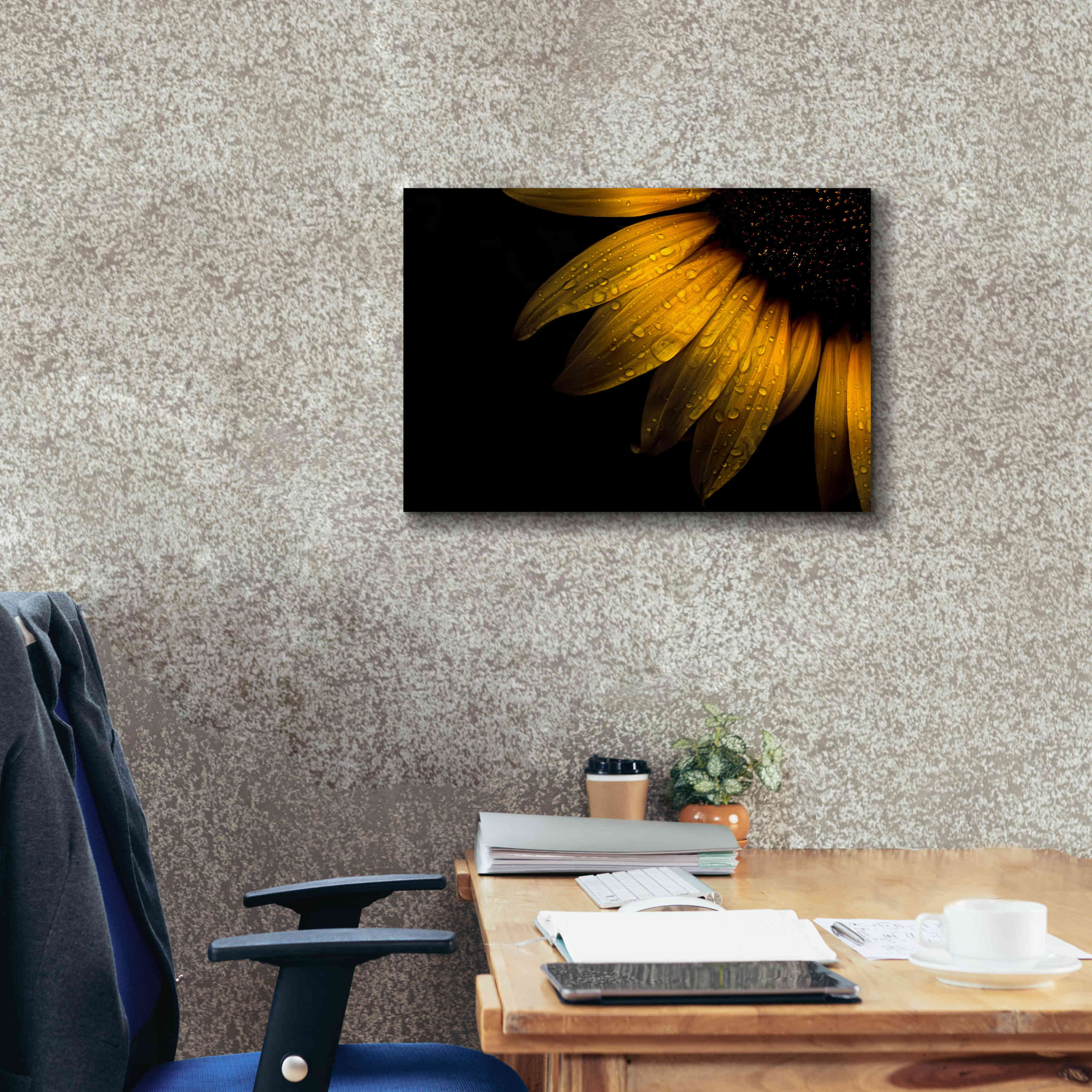 'Backyard Flowers 28 Sunflower' by Brian Carson, Giclee Canvas Wall Art,26 x 18