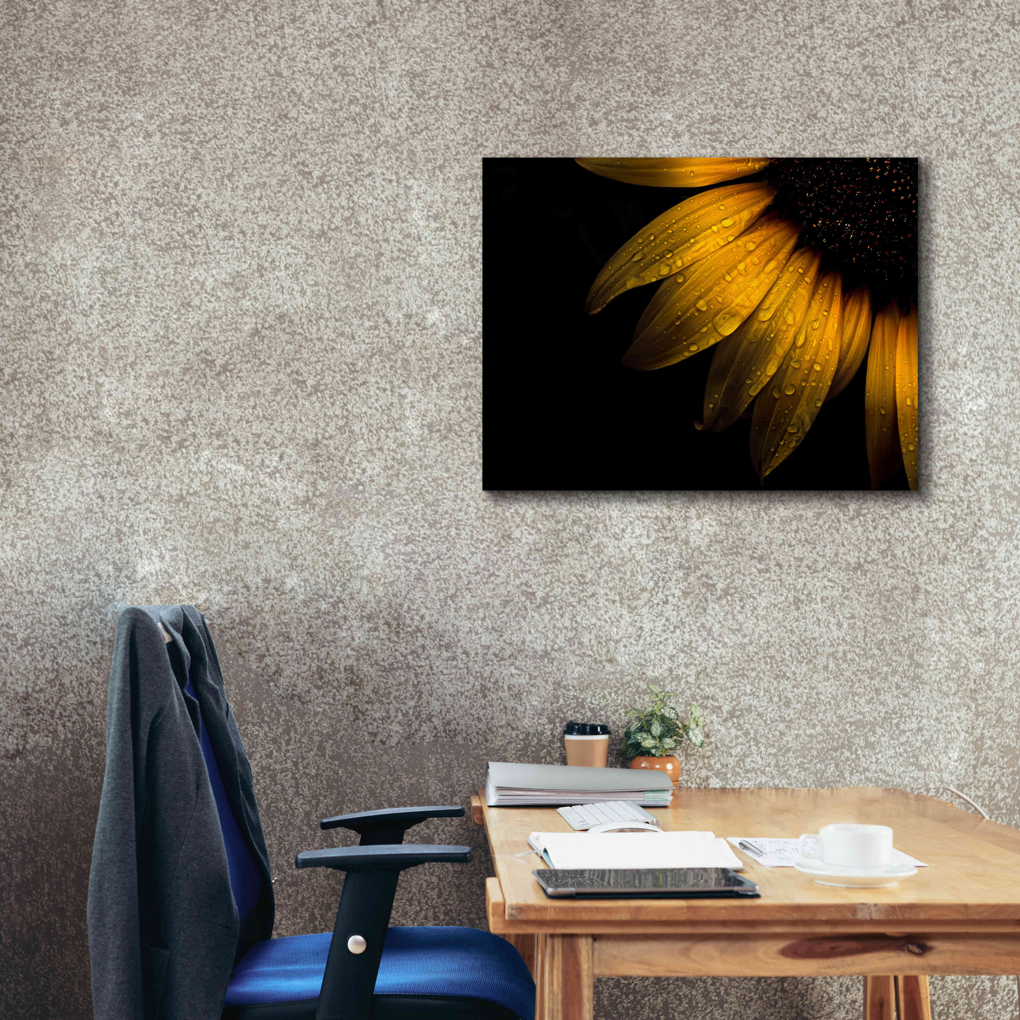 'Backyard Flowers 28 Sunflower' by Brian Carson, Giclee Canvas Wall Art,34 x 26